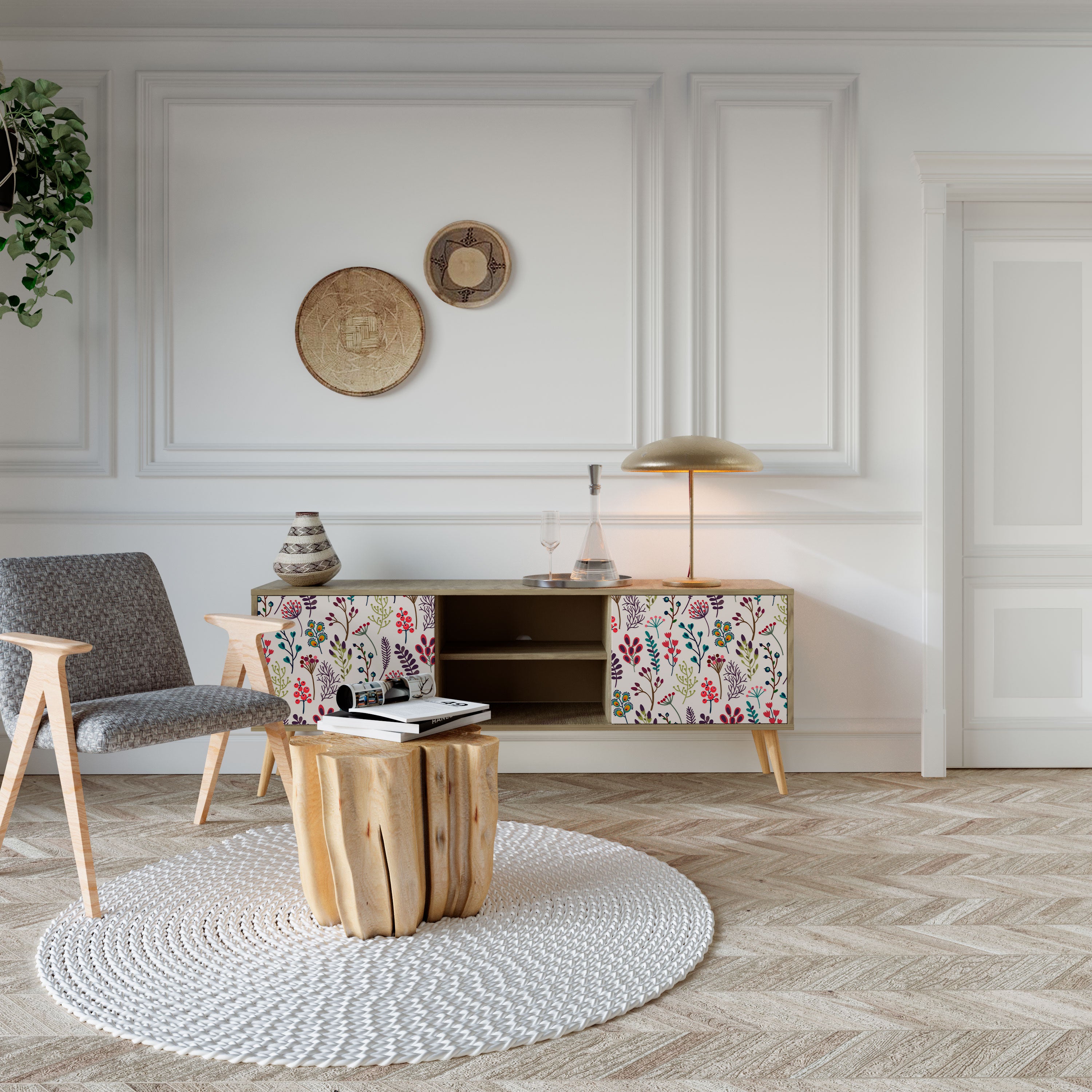 AUTUMN SUNDRIES 2-Door TV Cabinet