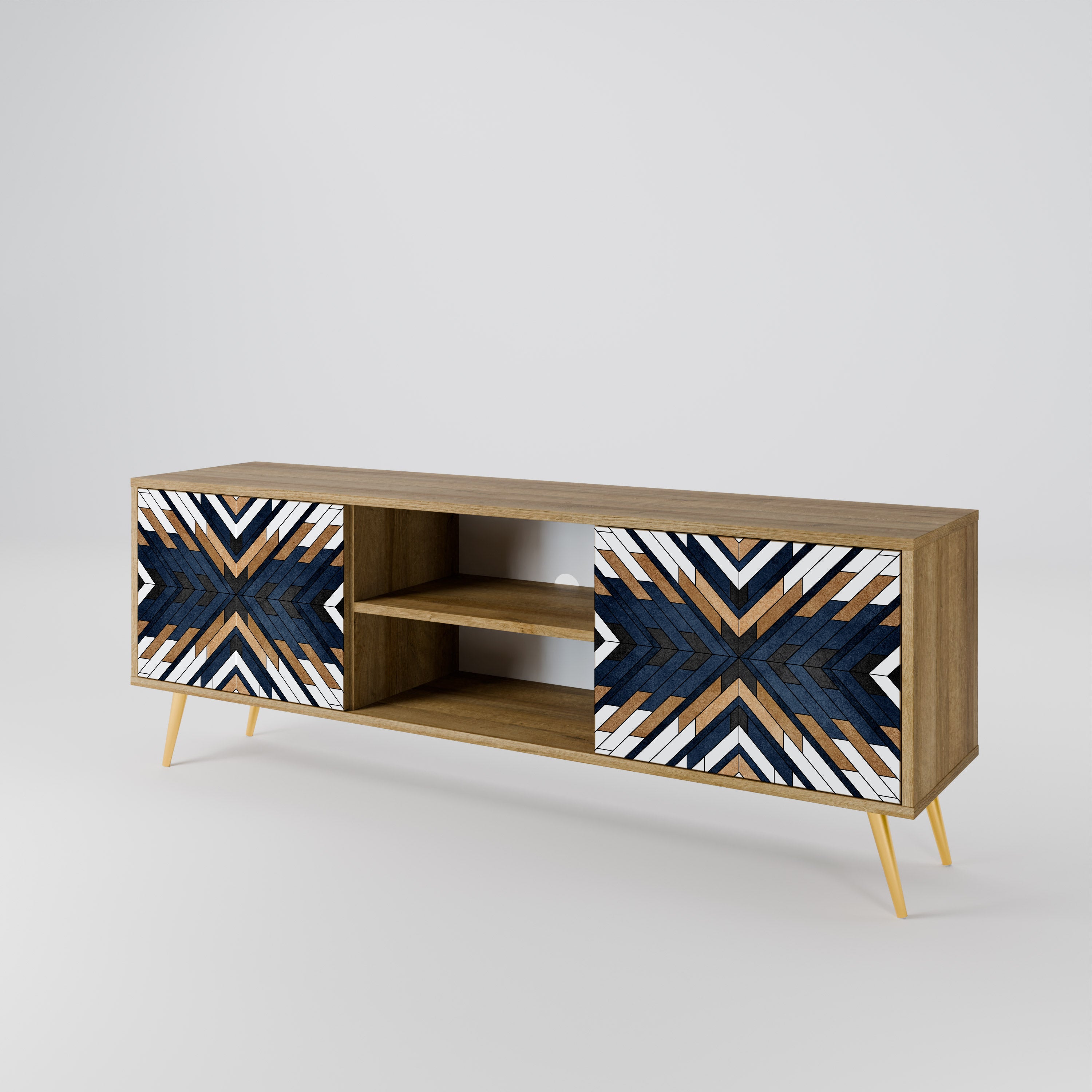 ARTFUL GEOMETRY 2-Door TV Cabinet