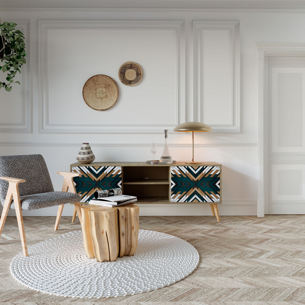 ARTISTIC GEOMETRY TV-bänk med två dörrar