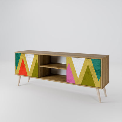 COLORFUL TRIANGLES 2-Door TV Cabinet