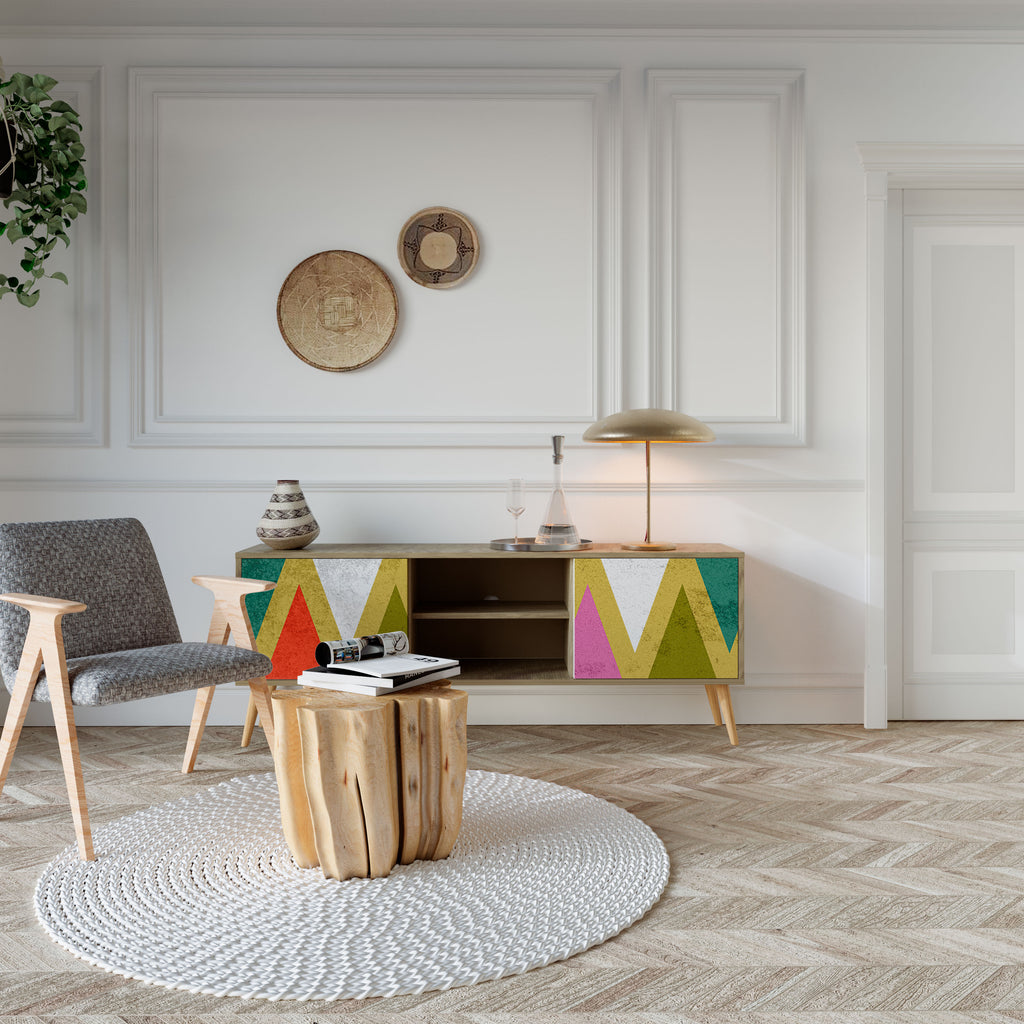 COLORFUL TRIANGLES 2-türiges TV-Lowboard