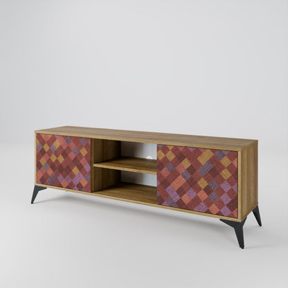 PAINTED SQUARES Mueble de TV de 2 Puertas