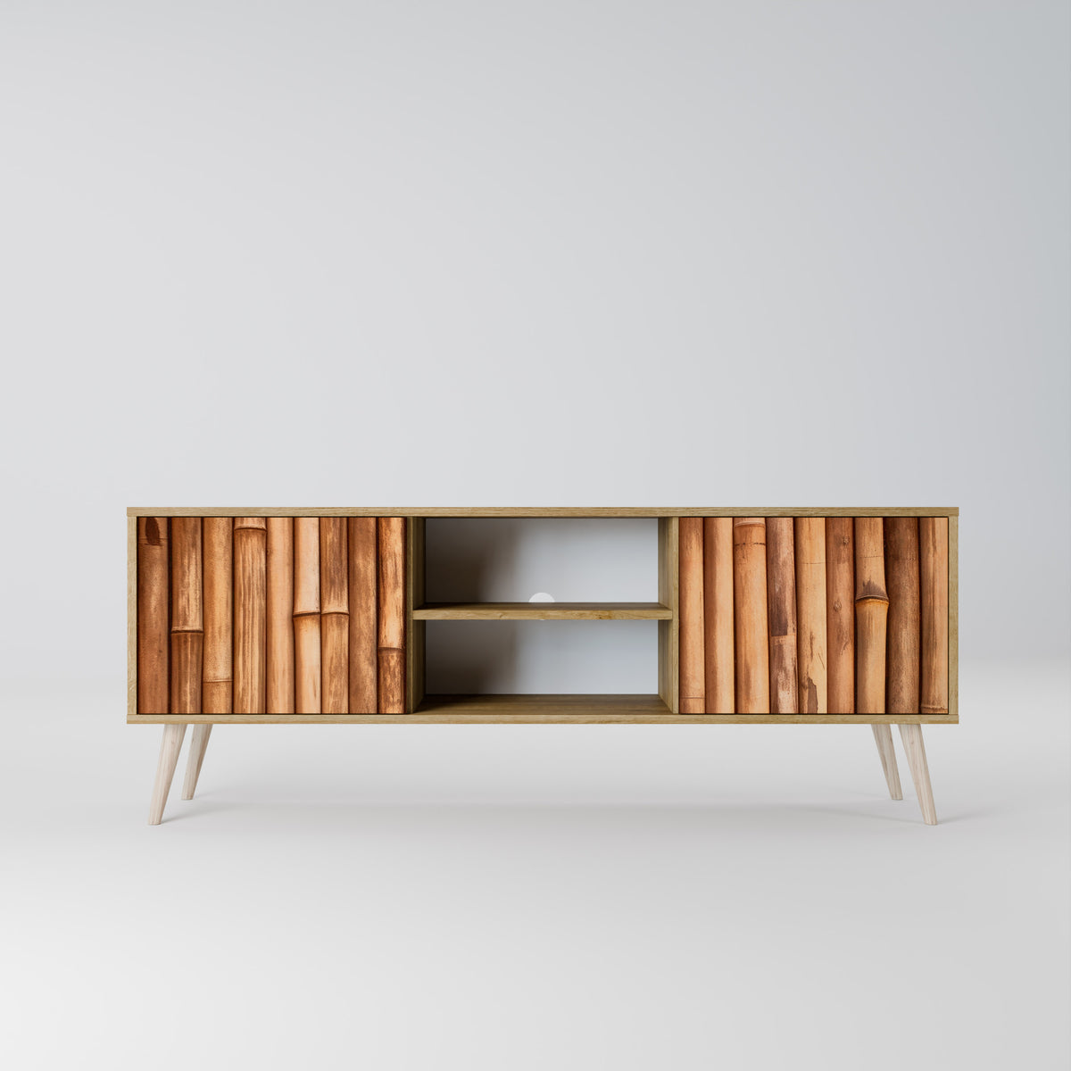 NATURAL WOOD Έπιπλο τηλεόρασης 2-θυρών