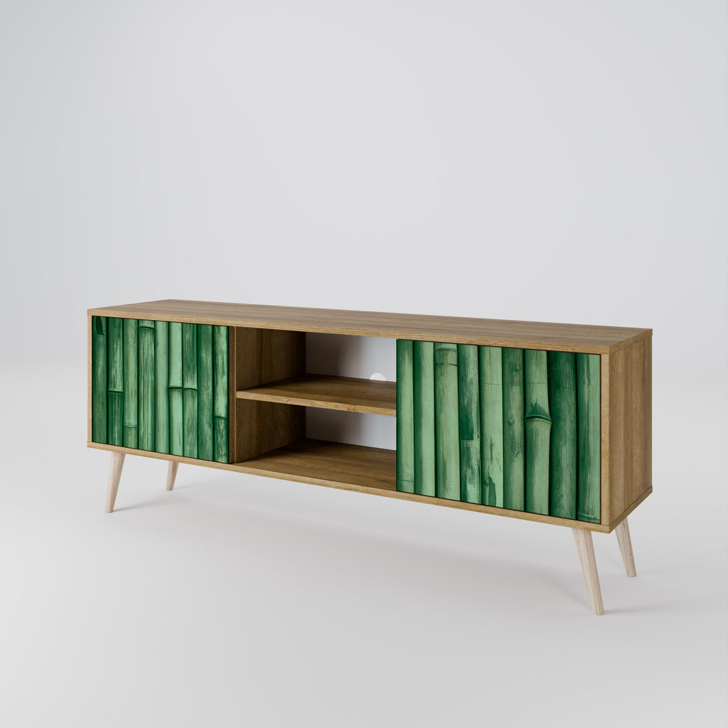 NATURAL GREEN 2-Door TV Cabinet