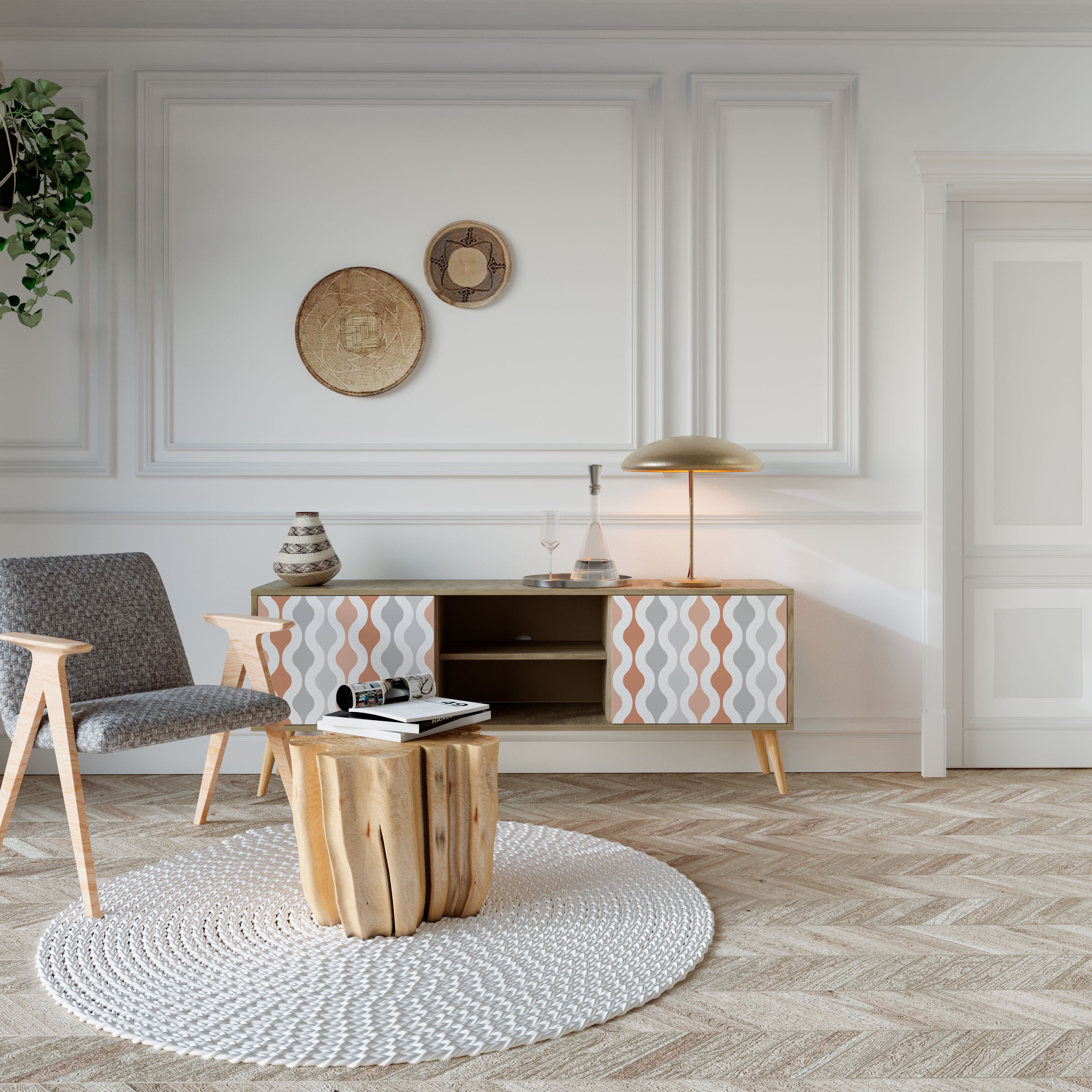 HAZY NOSTALGIA 2-Door TV Cabinet