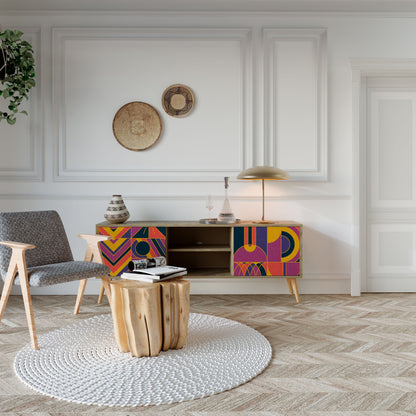 Mobile TV ELECTRIC PATTERNS a 2 ante in effetto rovere