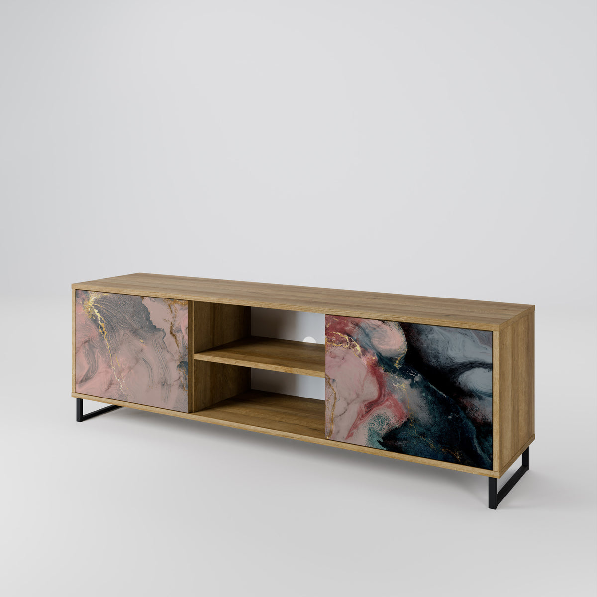 GILDED SWIRLS Mueble de TV de 2 Puertas