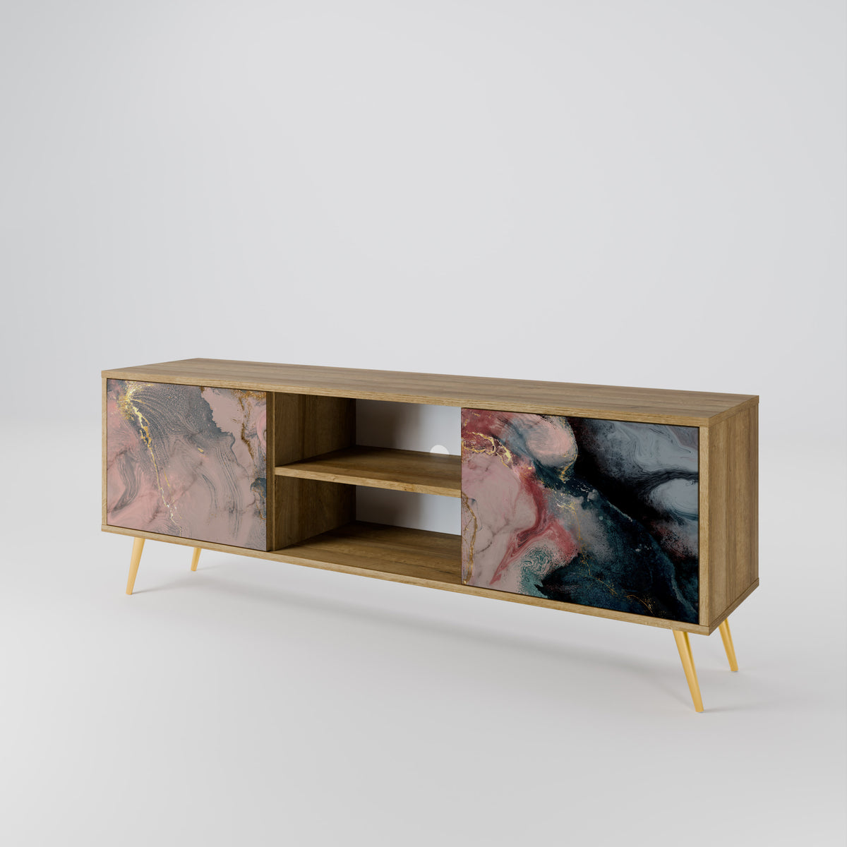 GILDED SWIRLS Mueble de TV de 2 Puertas