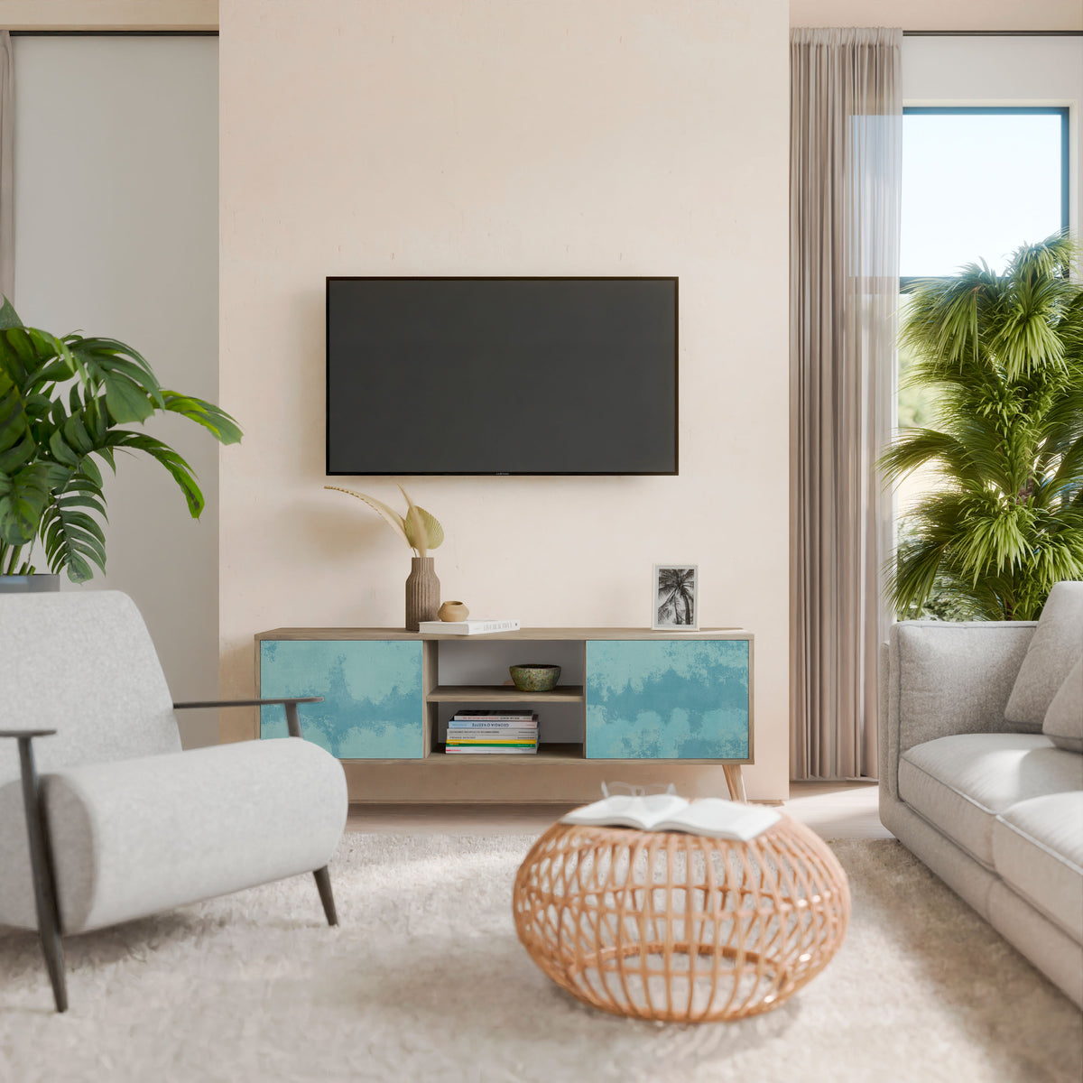 SKY WASH 2-Door TV Cabinet