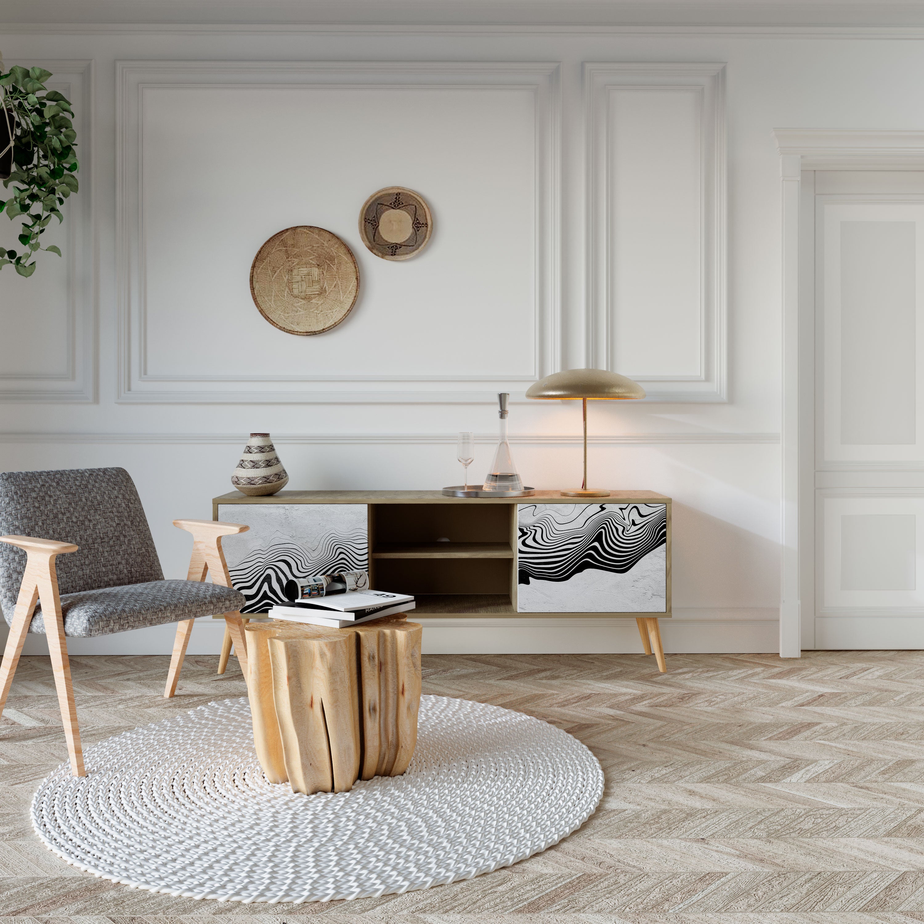 MONOCHROME MIRAGE 2-türiges TV-Lowboard