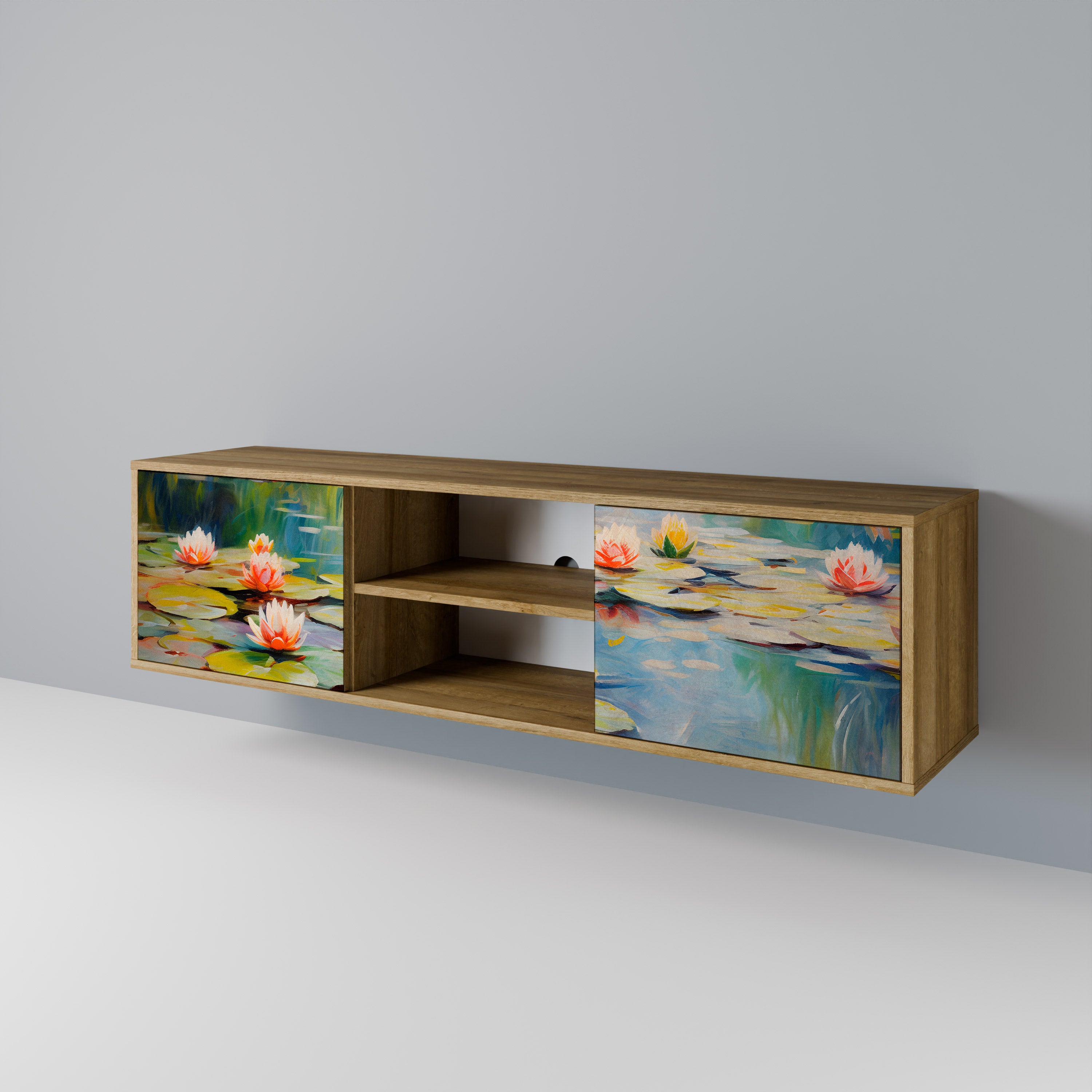 BLOOMING WATERS 2-türiges TV-Lowboard