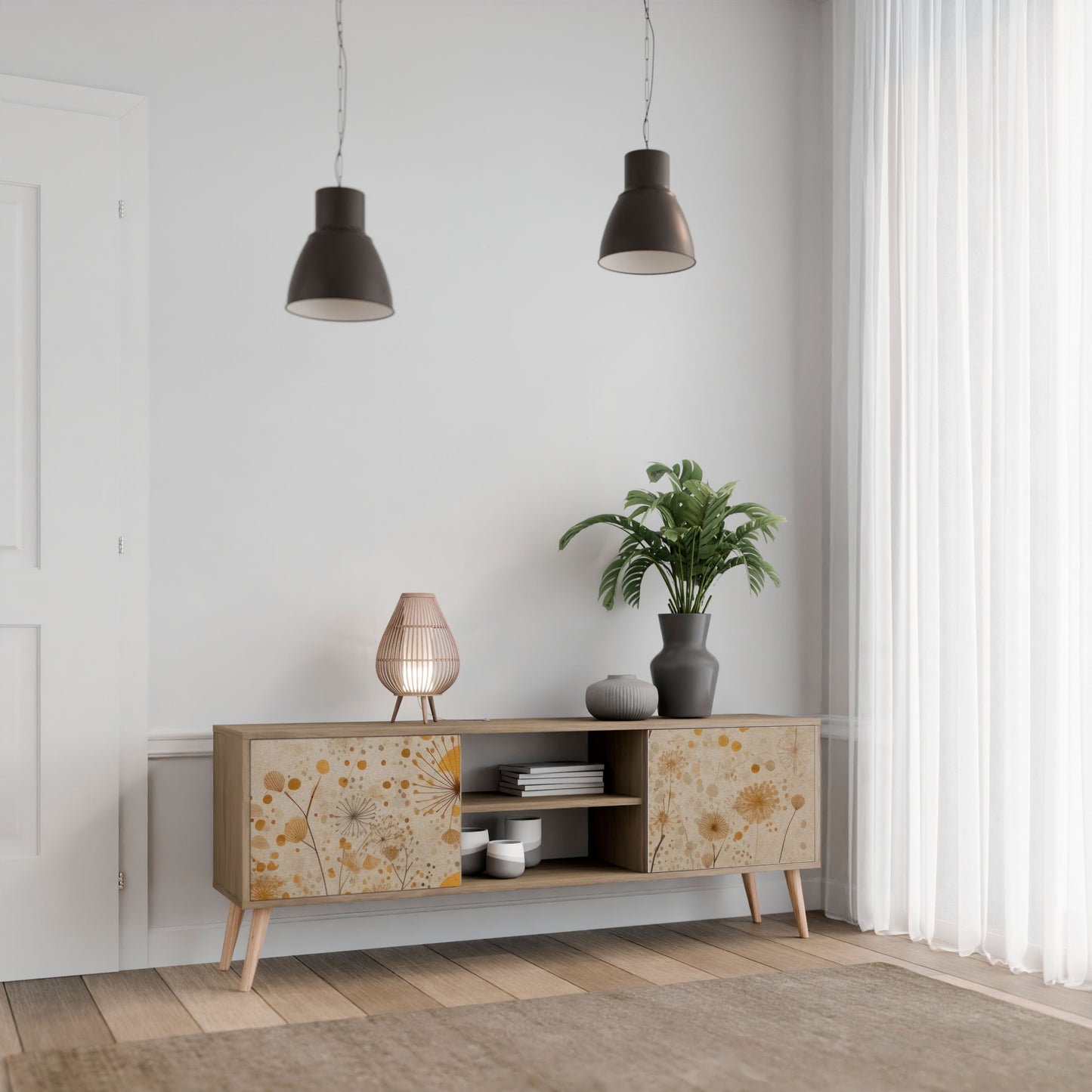 Mobile TV MORNING GLADE a 2 ante in effetto rovere