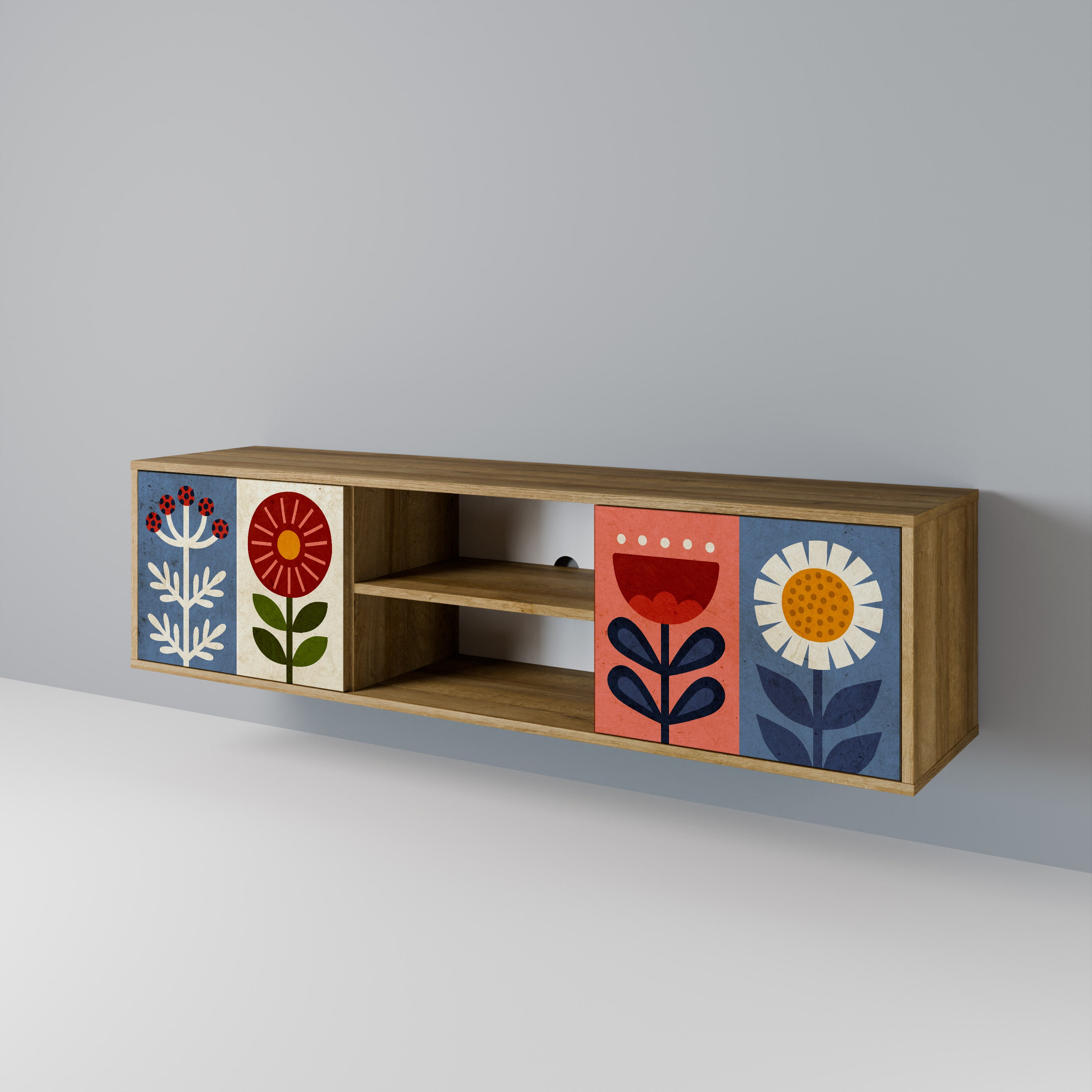 SCANDIC FLOWERET 2-türiges TV-Lowboard