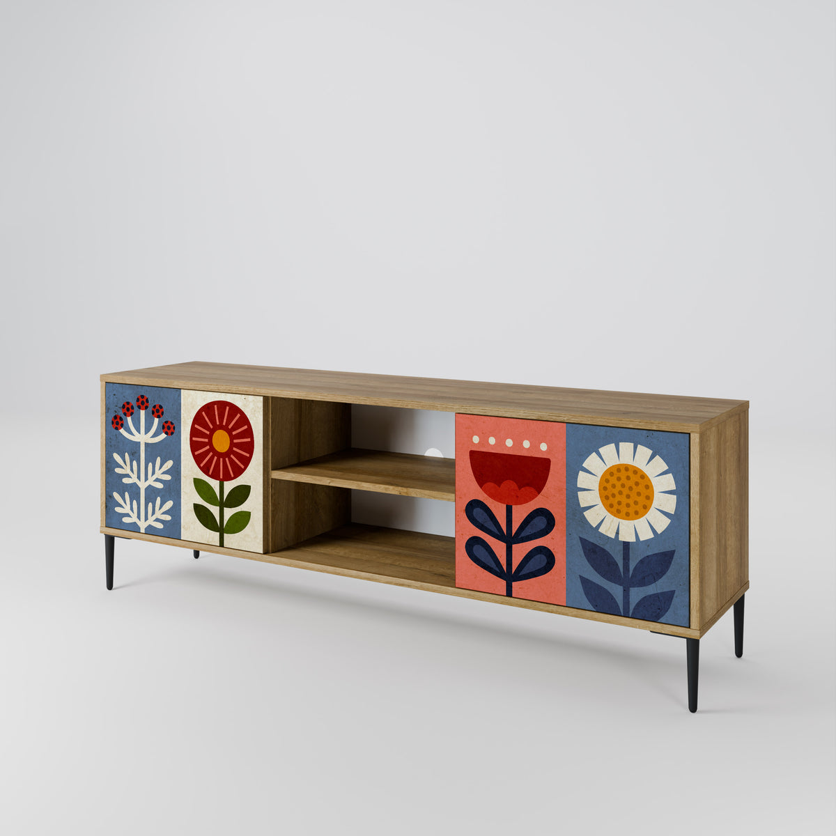SCANDIC FLOWERET 2-Door TV Cabinet