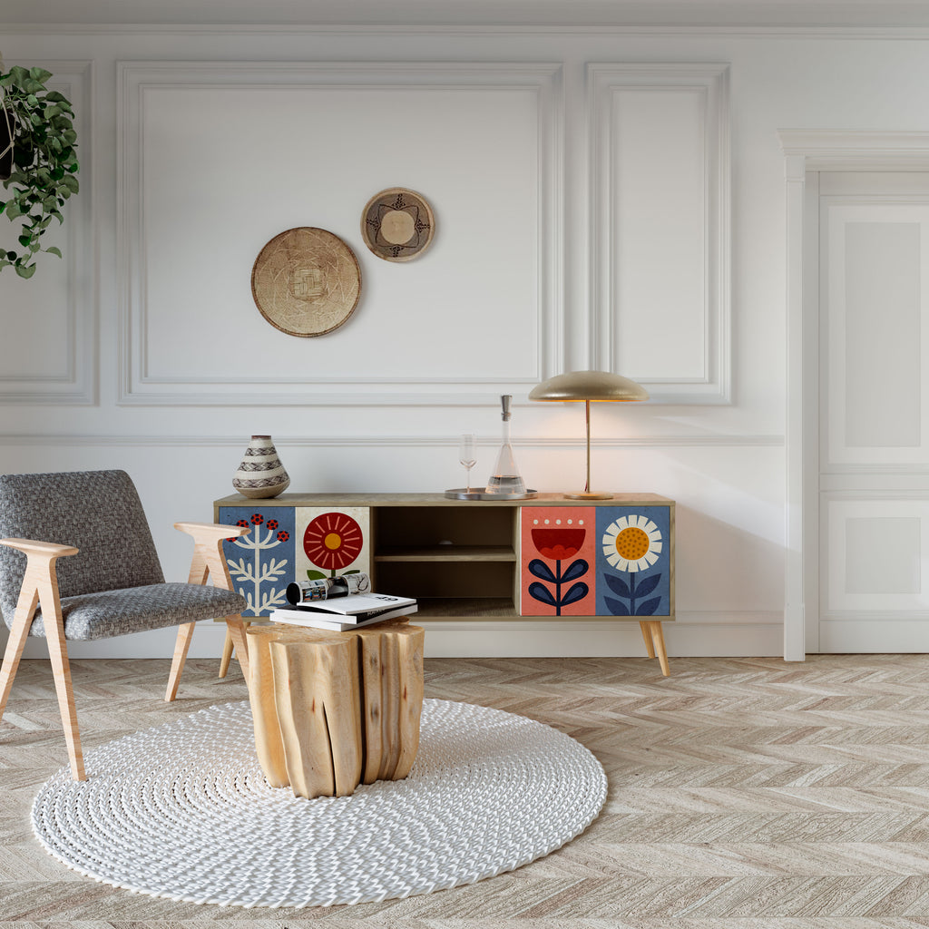 SCANDIC FLOWERET Έπιπλο τηλεόρασης 2-θυρών