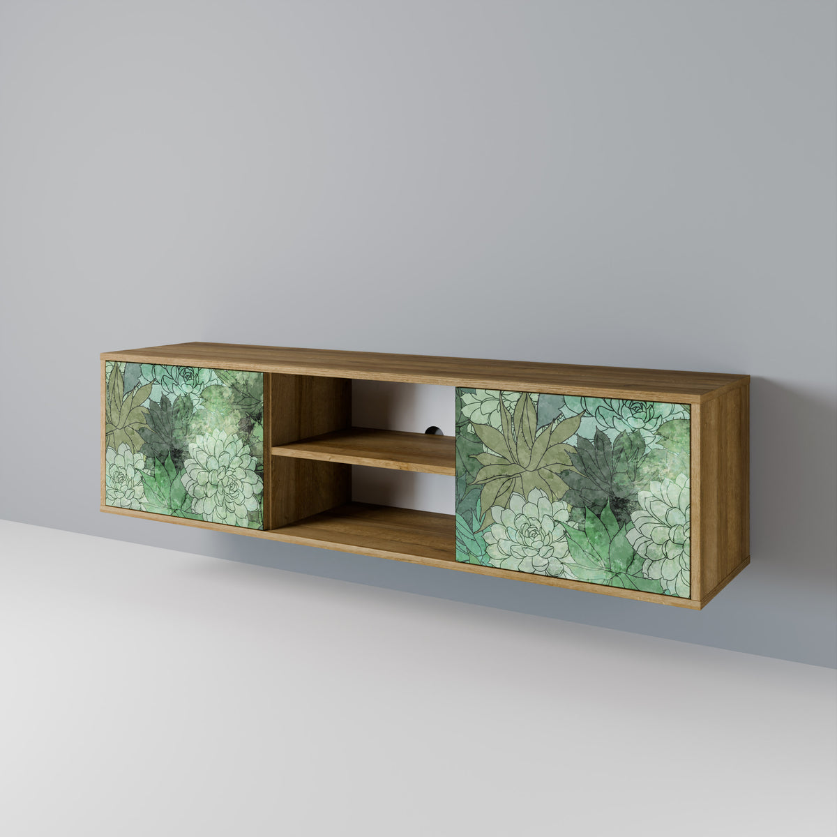 SUCCULENT CLUSTER TV-bänk med två dörrar