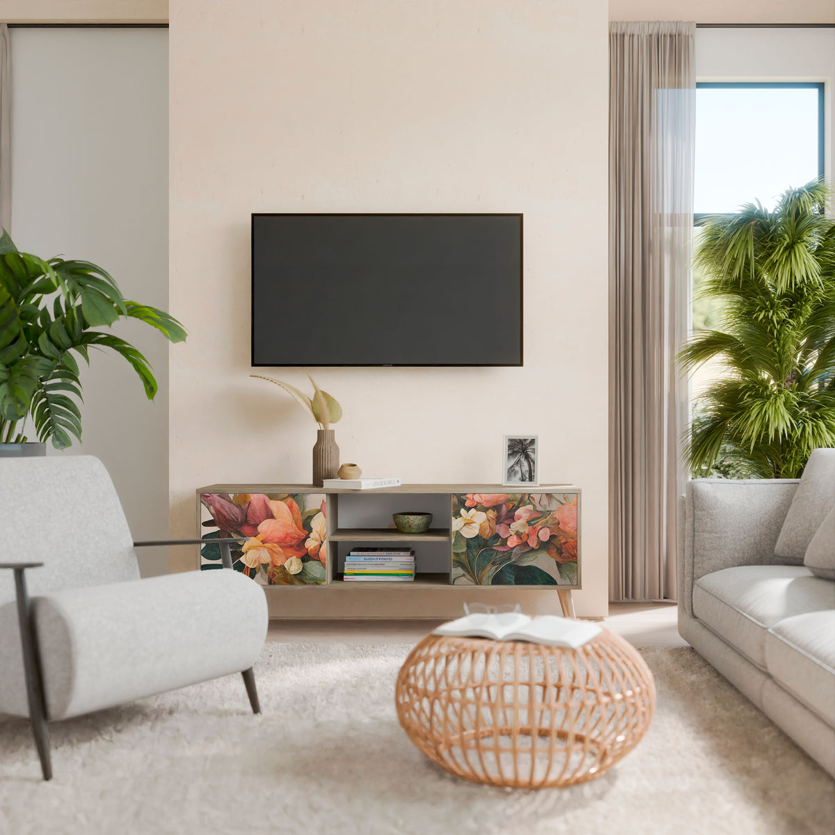 STYLISH BEAUTY 2-Door TV Cabinet