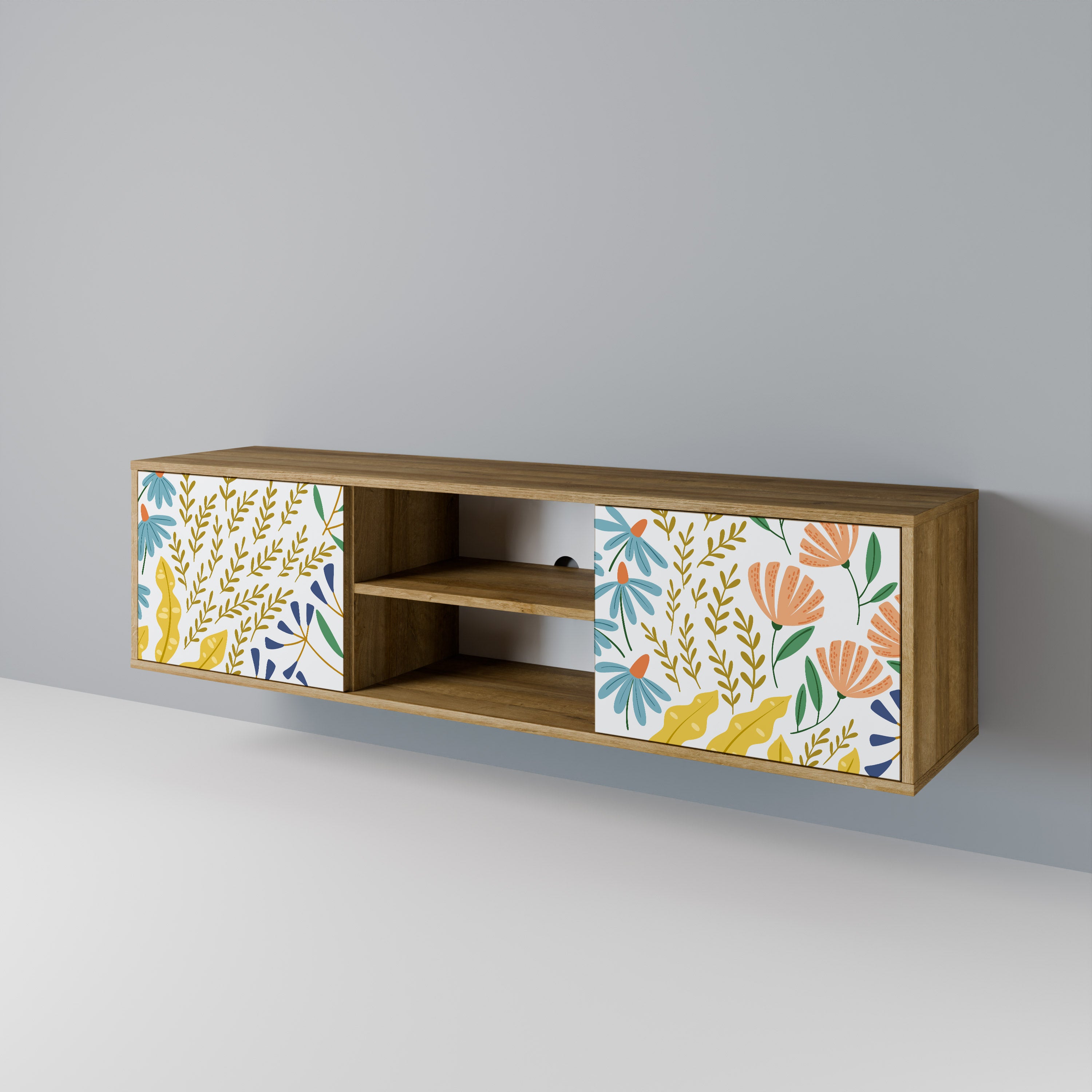 HELLO SPRING Mueble de TV de 2 Puertas