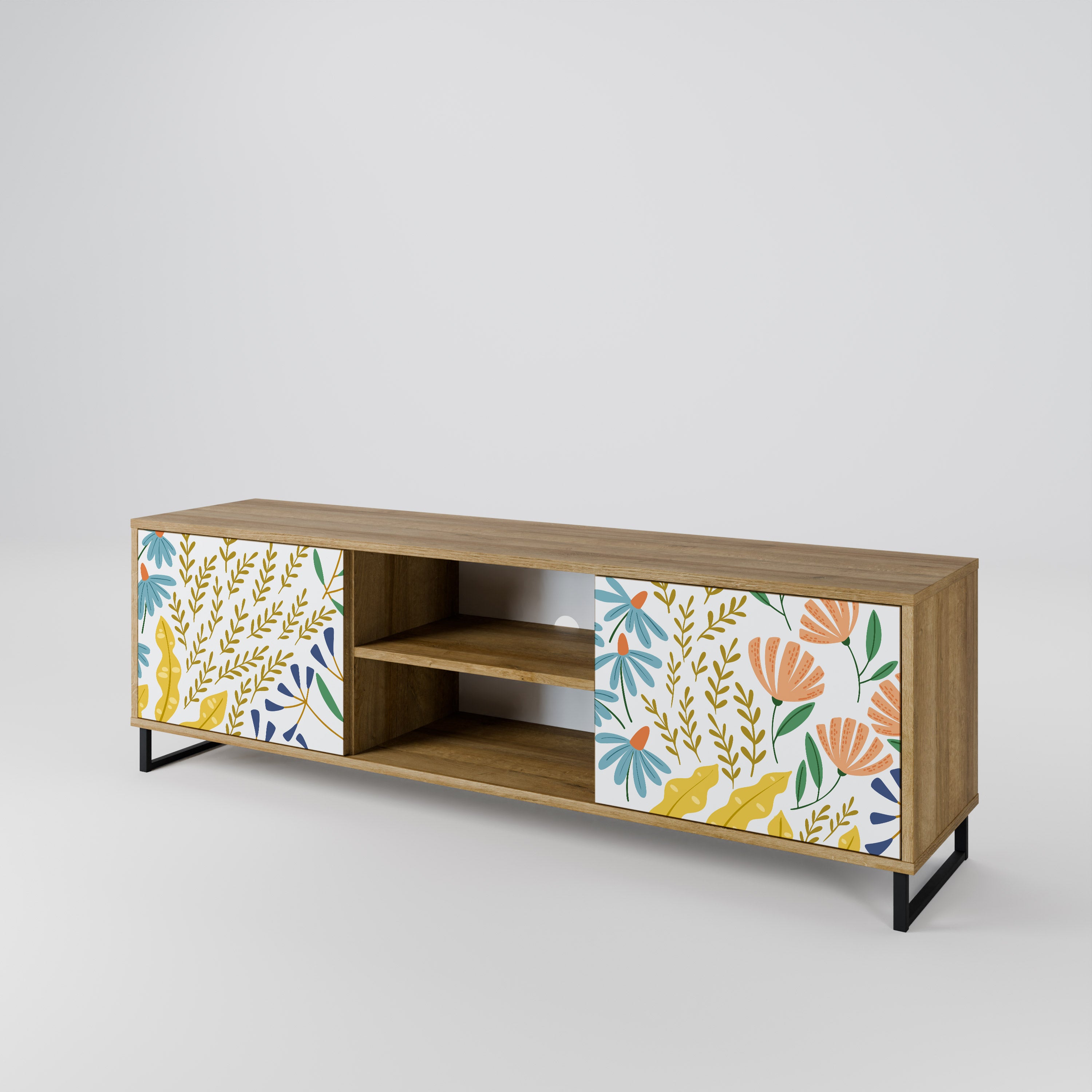 HELLO SPRING Mueble de TV de 2 Puertas