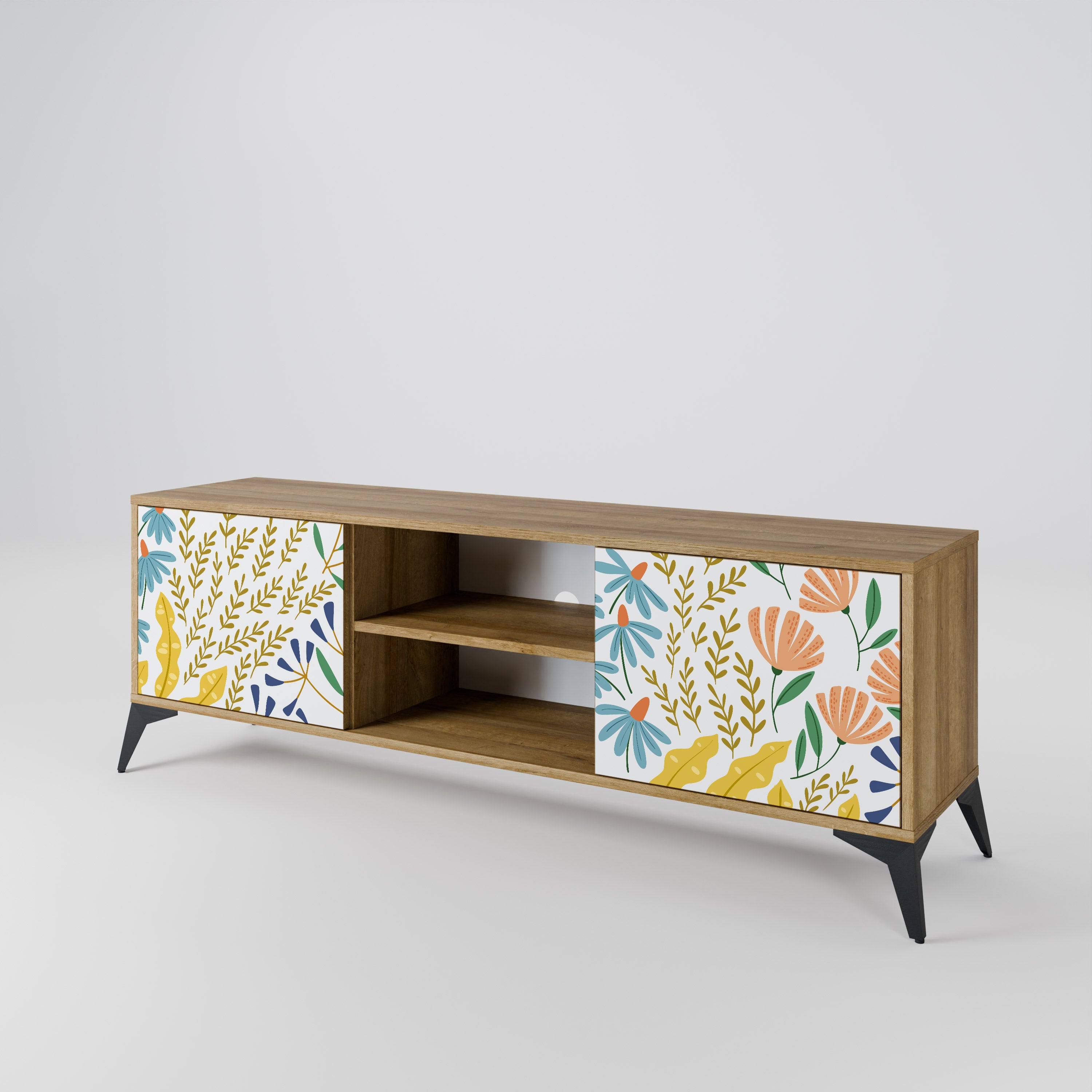 HELLO SPRING Mueble de TV de 2 Puertas