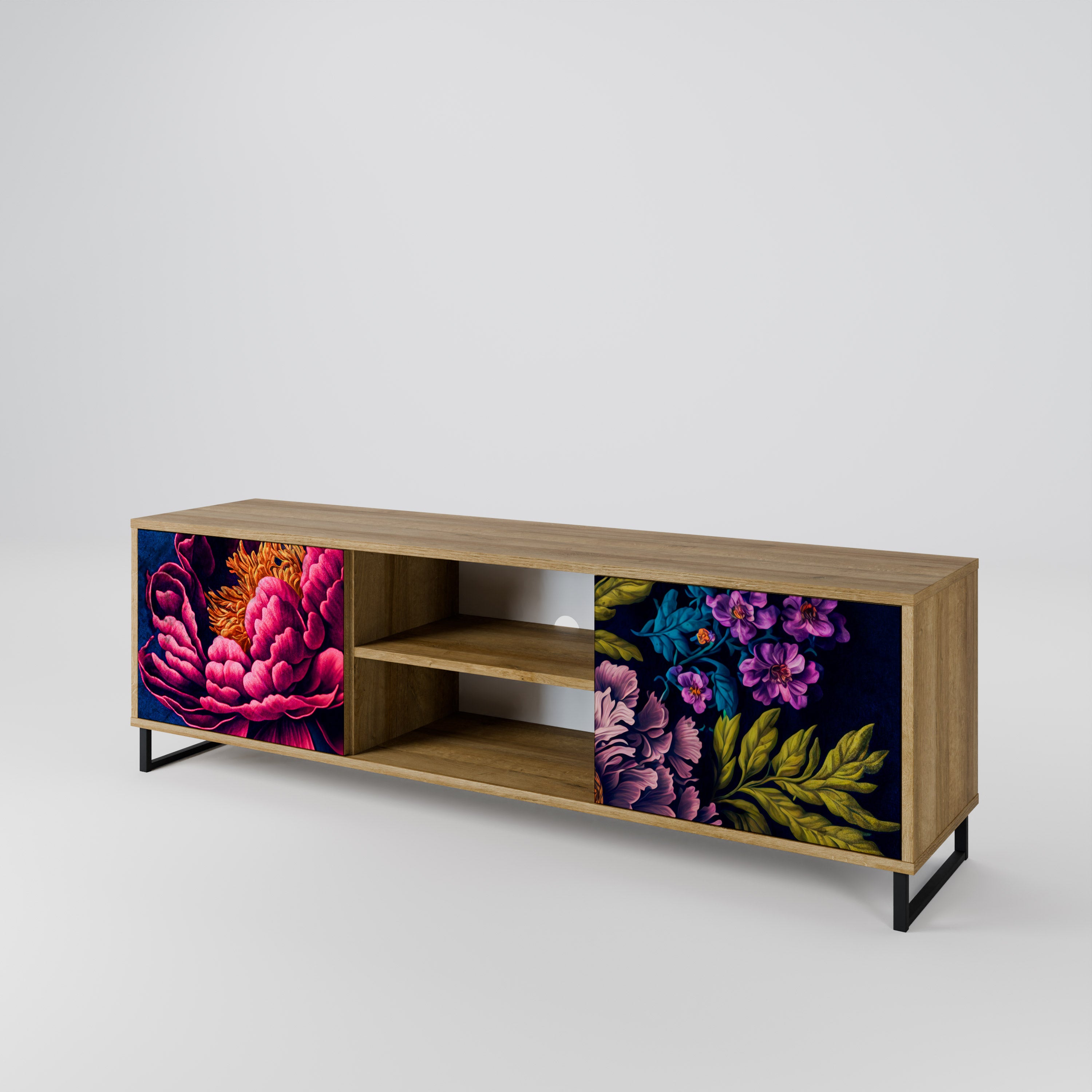 BLOOMING ELEGANCE Mueble de TV de 2 Puertas