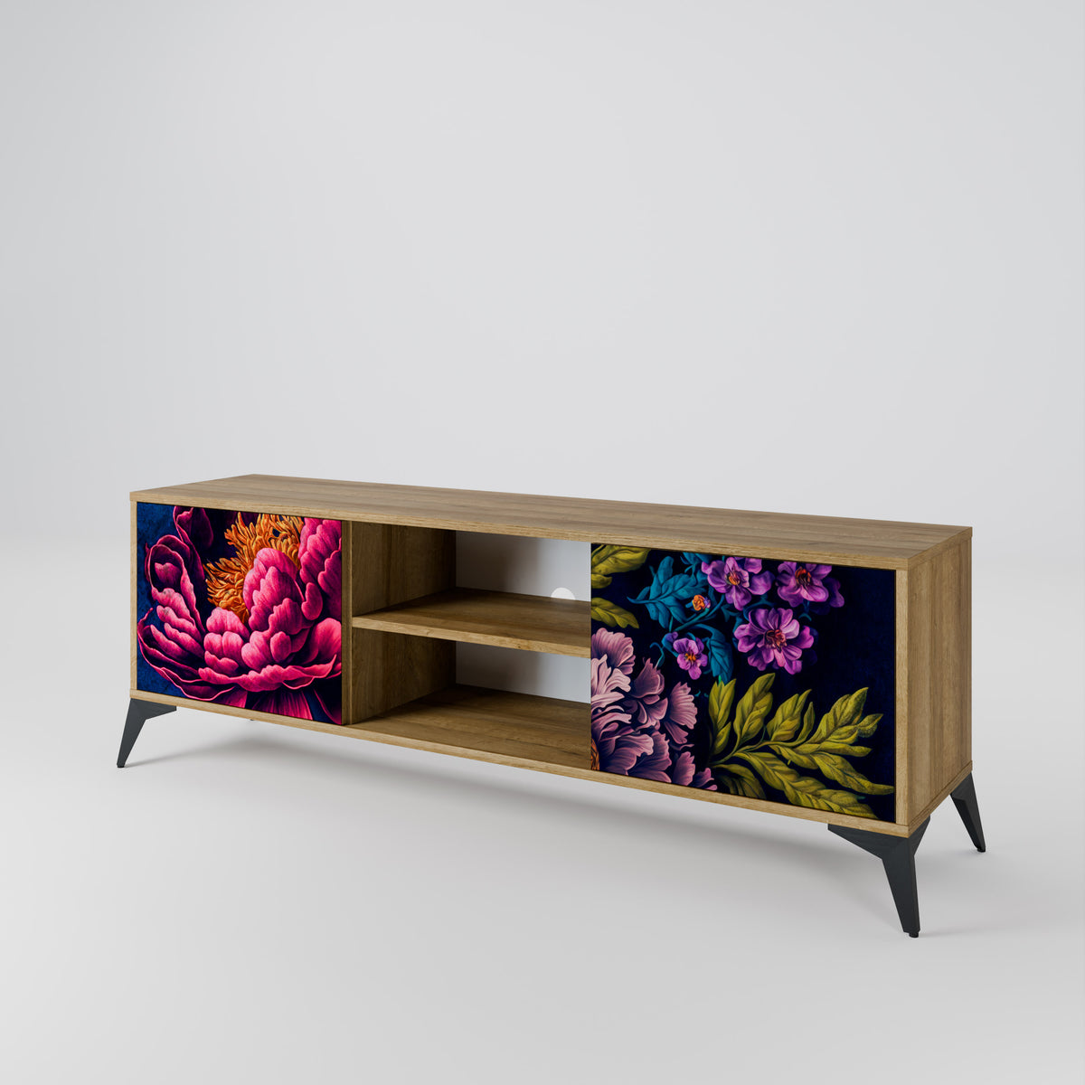 BLOOMING ELEGANCE Mueble de TV de 2 Puertas