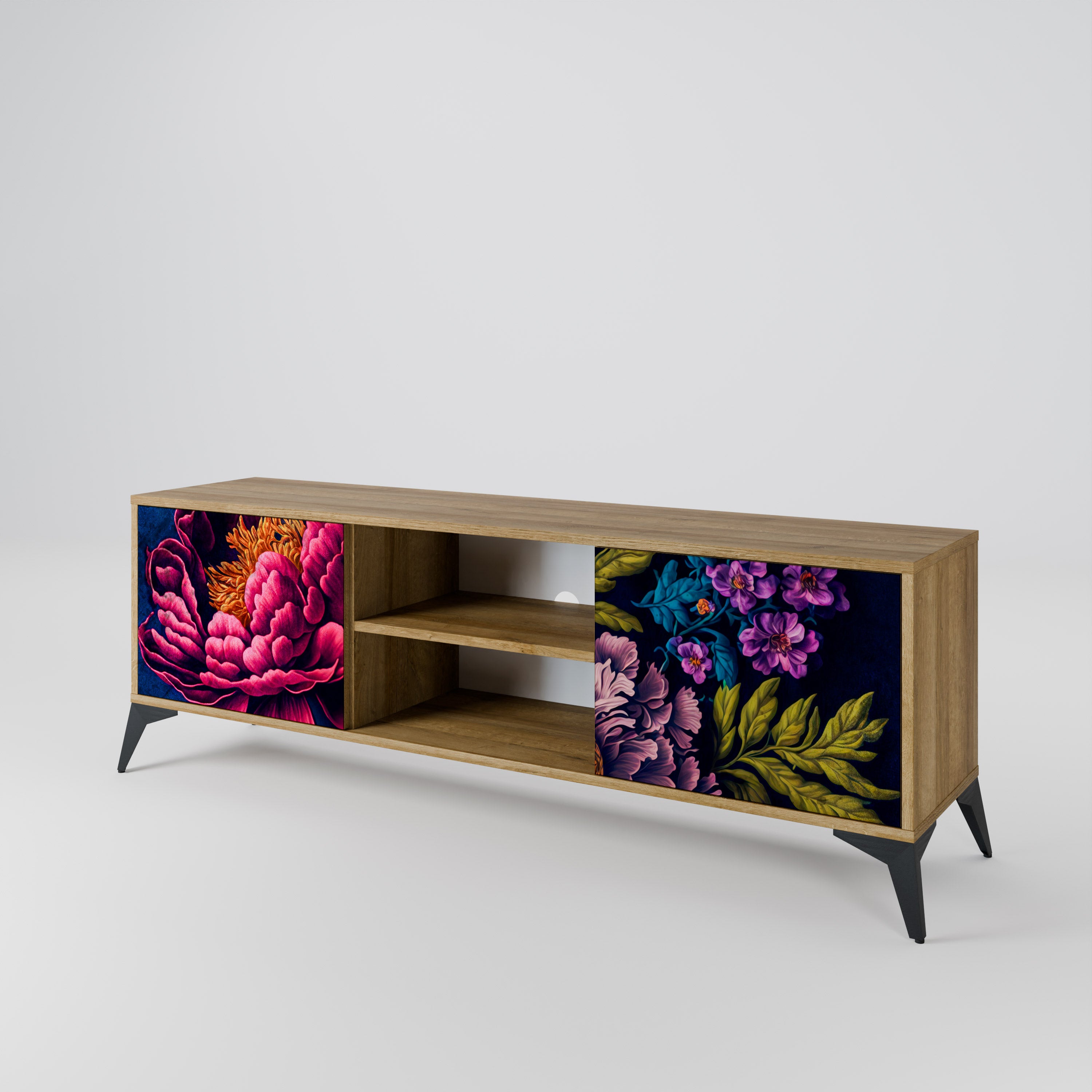 BLOOMING ELEGANCE Mueble de TV de 2 Puertas