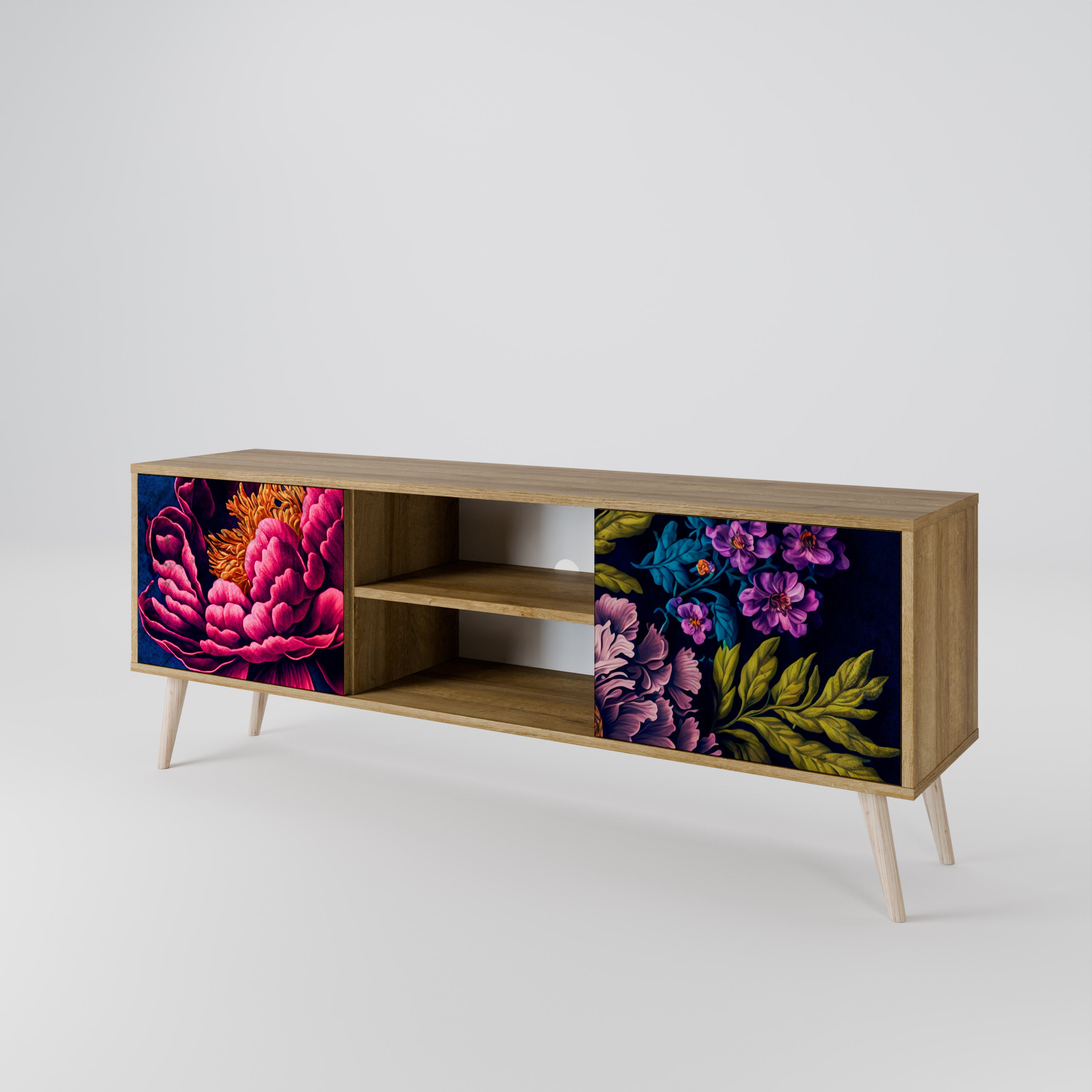 BLOOMING ELEGANCE Mueble de TV de 2 Puertas