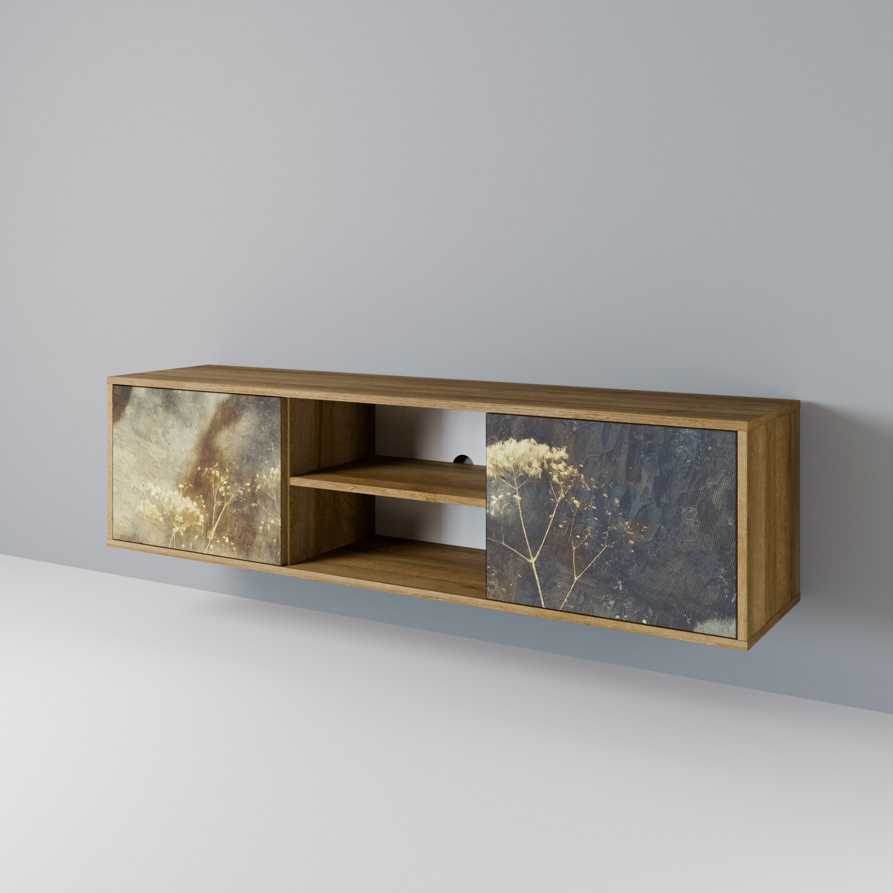 GENTLE POWER Mueble de TV de 2 Puertas