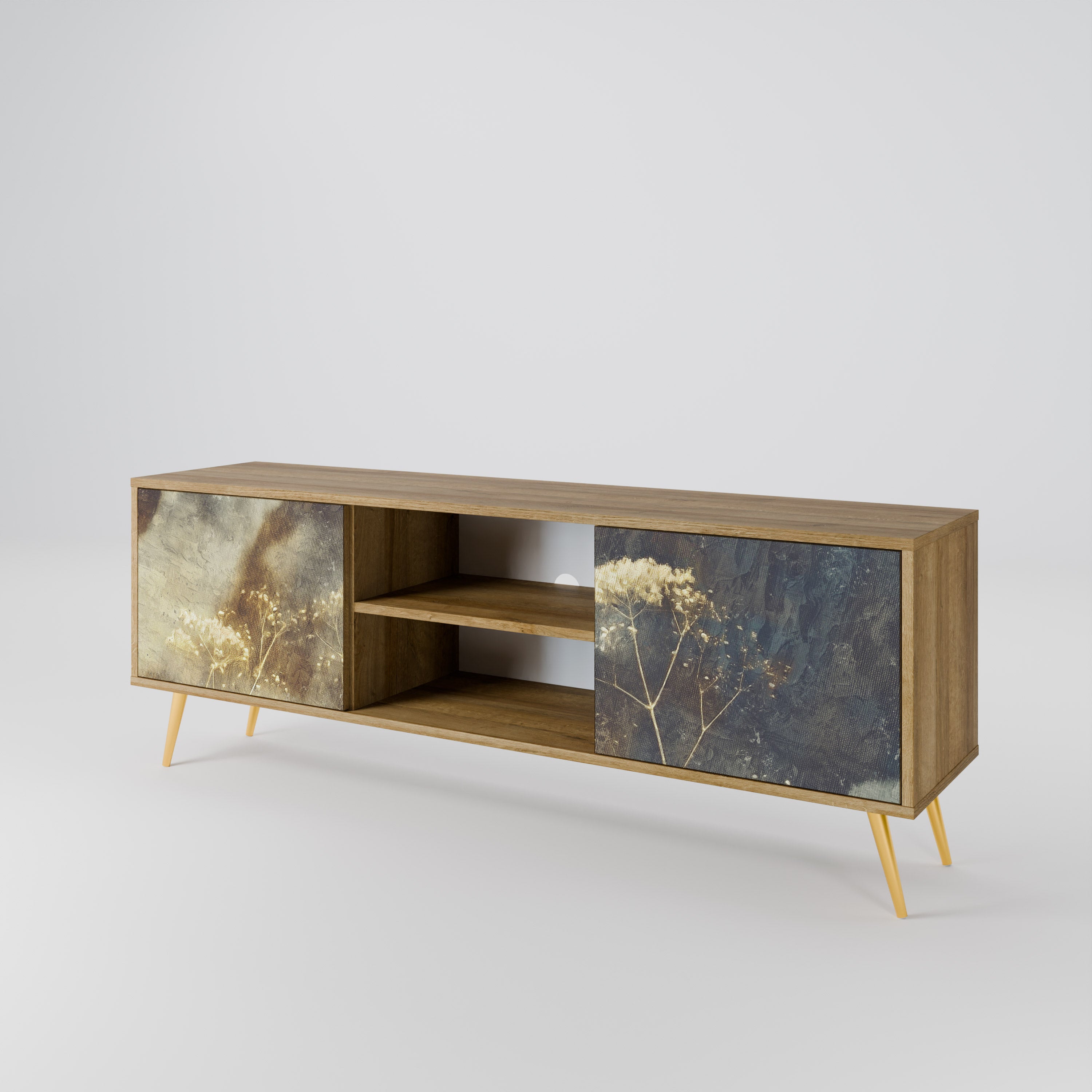 GENTLE POWER Mueble de TV de 2 Puertas