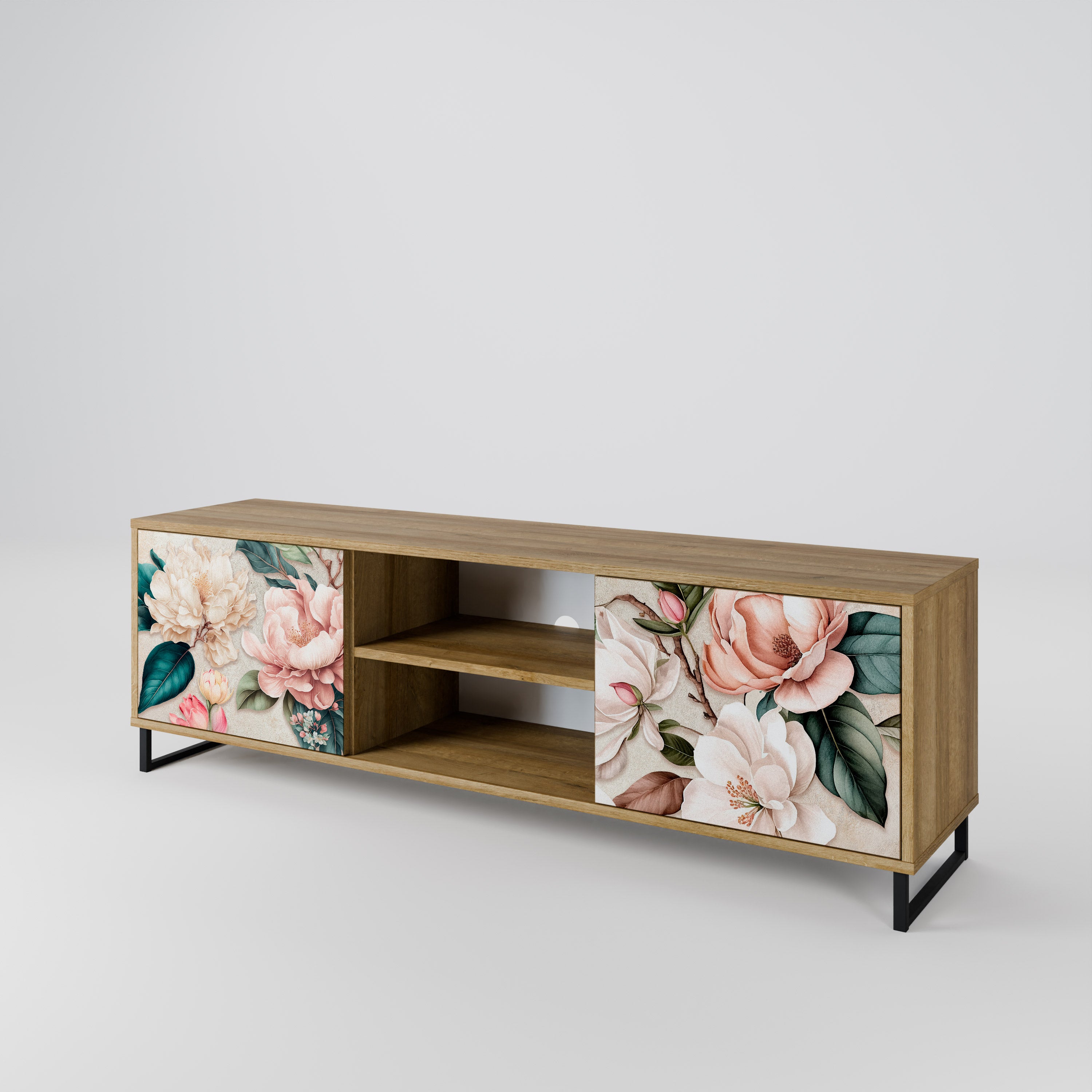 FLORAL GRACE Mueble de TV de 2 Puertas