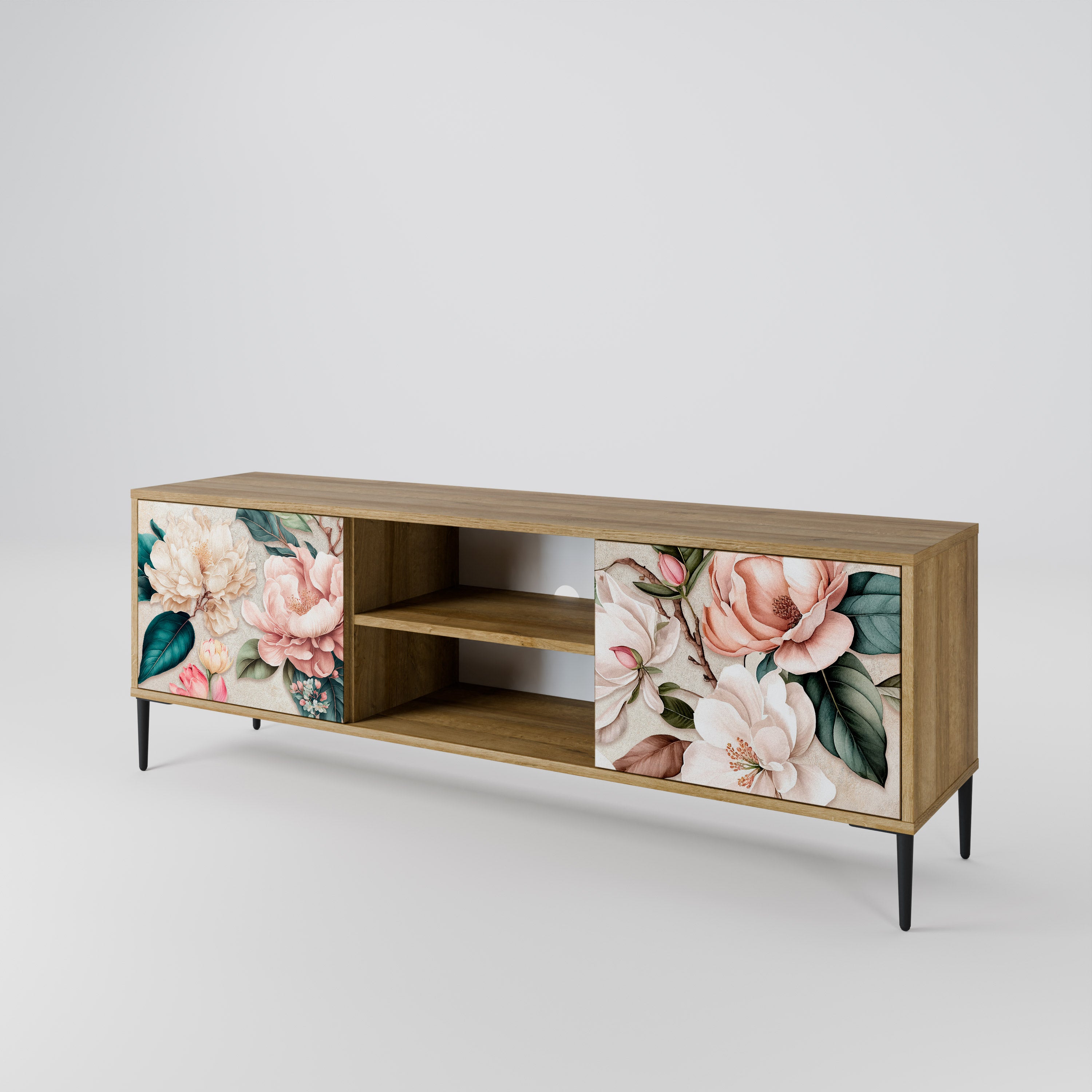 FLORAL GRACE Mueble de TV de 2 Puertas