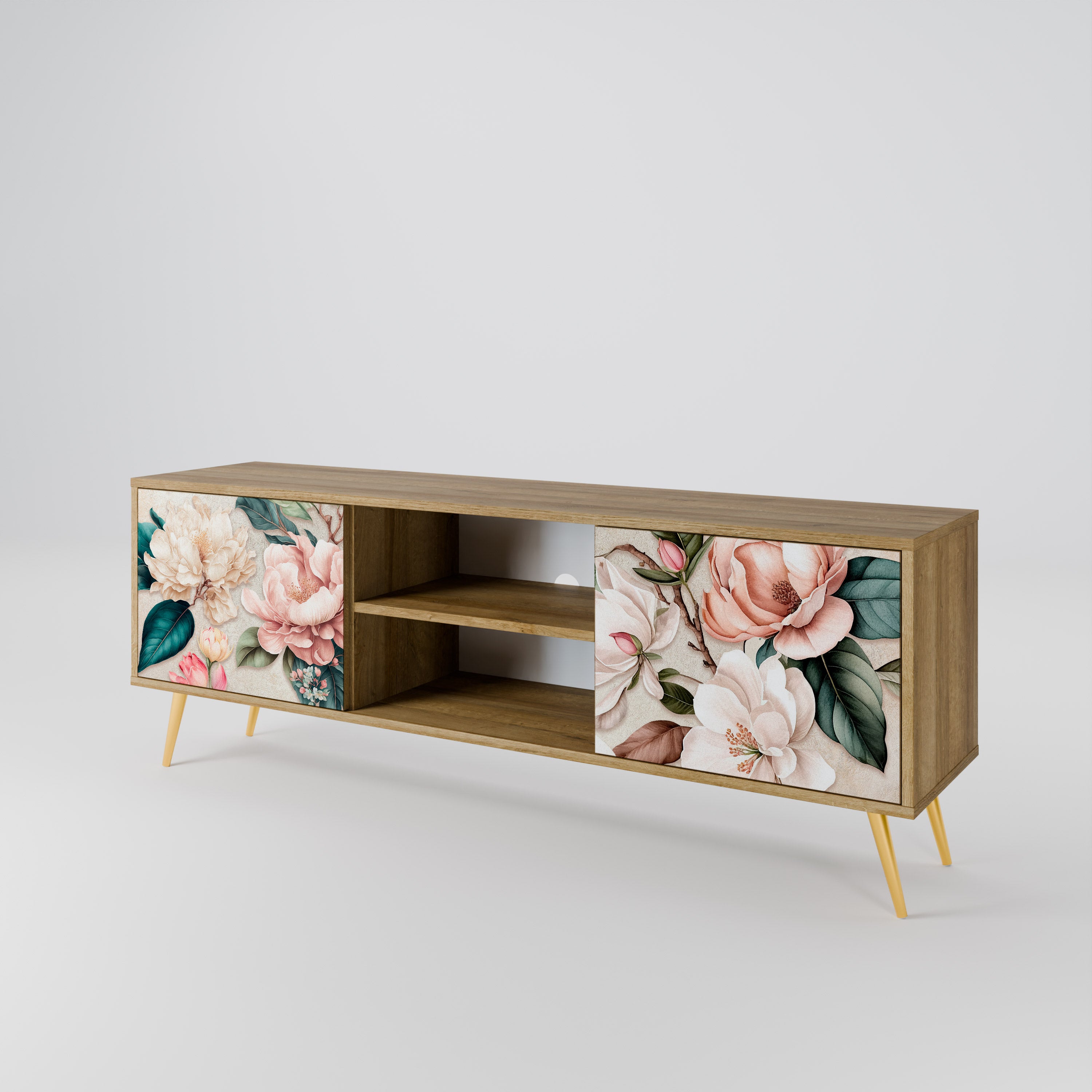 FLORAL GRACE Mueble de TV de 2 Puertas