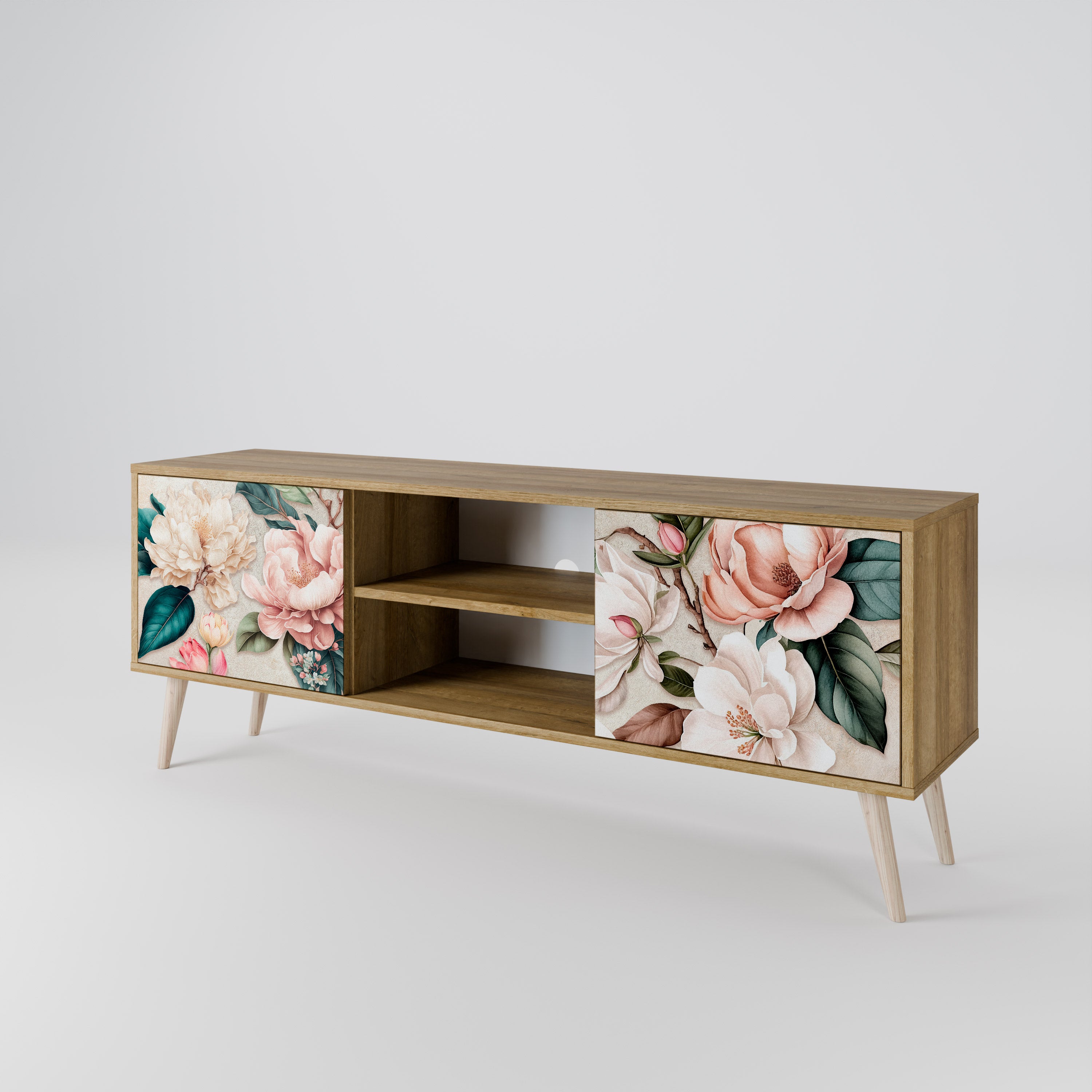 FLORAL GRACE Mueble de TV de 2 Puertas