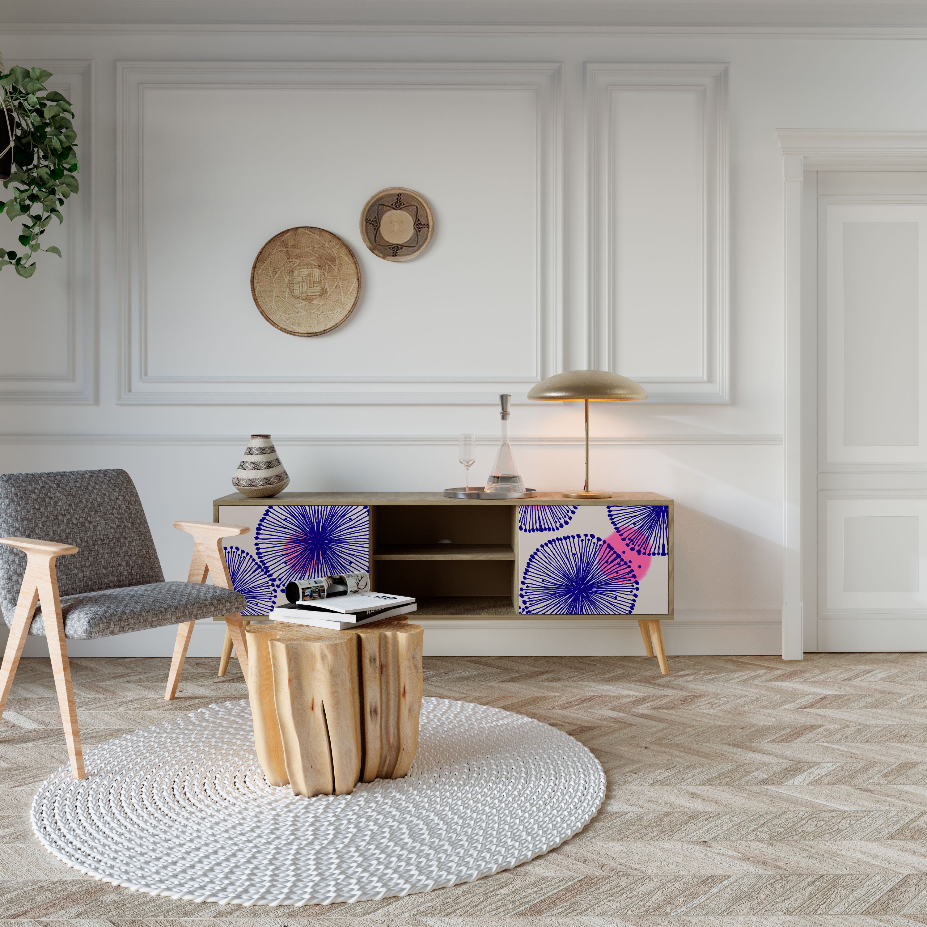 MAGIC NATURE Mueble de TV de 2 Puertas