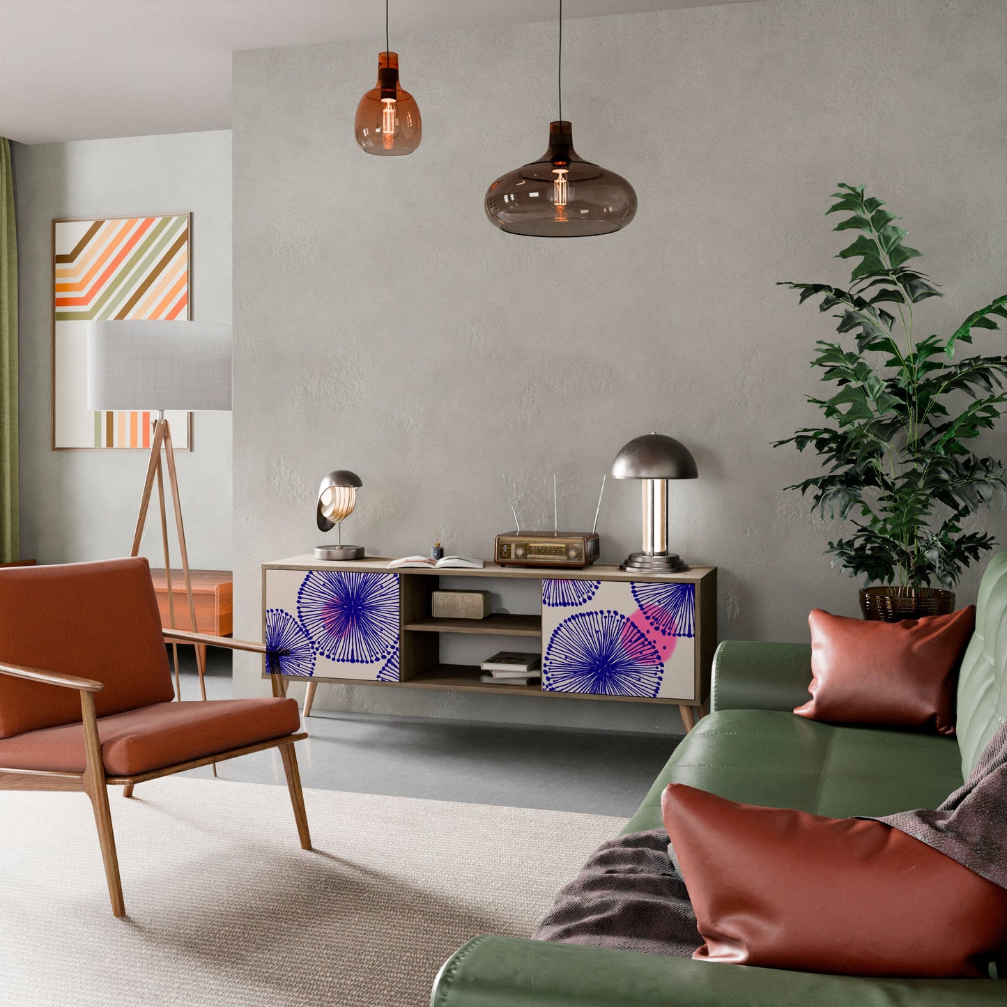 Mobile TV MAGIC NATURE a 2 ante in effetto rovere