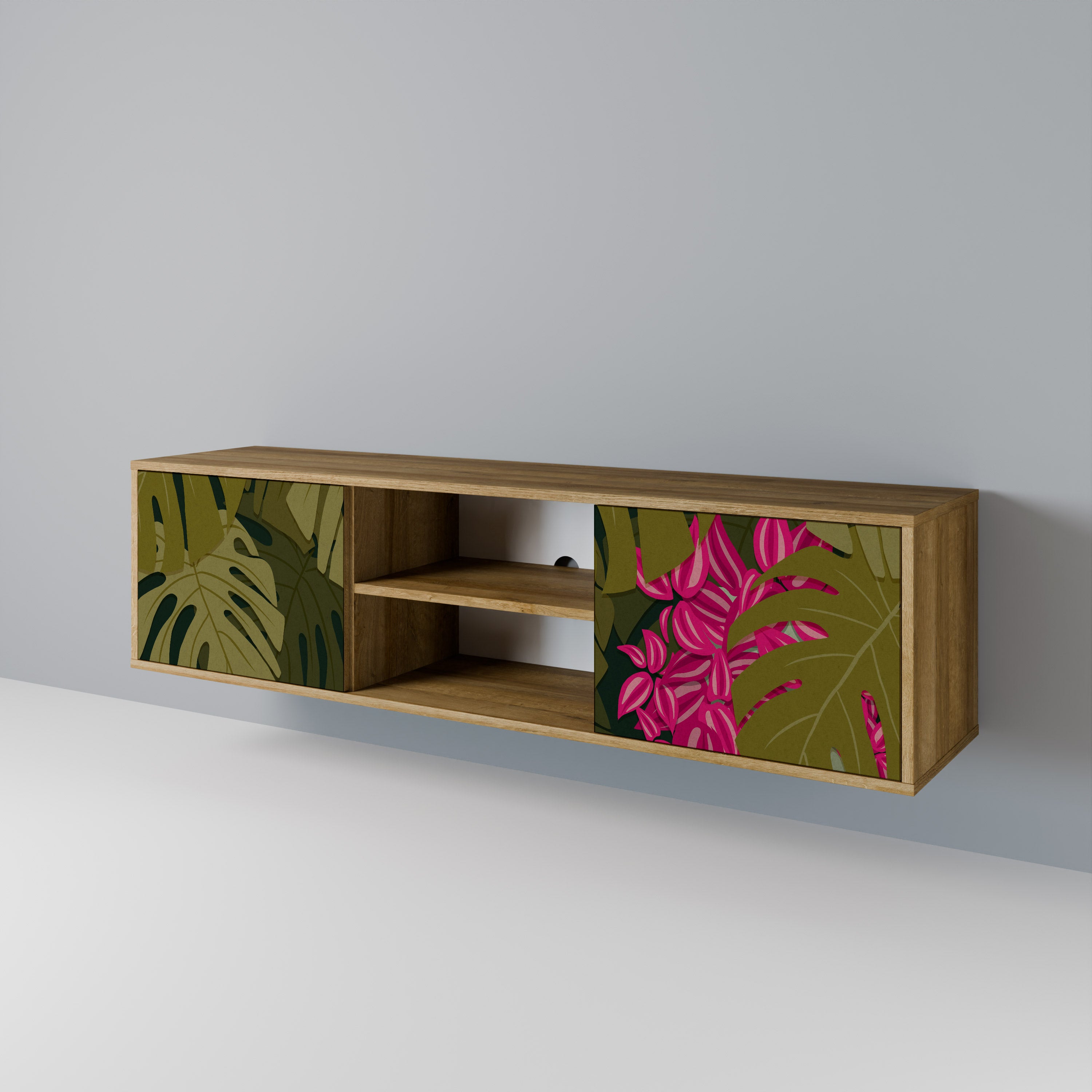 TROPICAL BEAUTY Mueble de TV de 2 Puertas