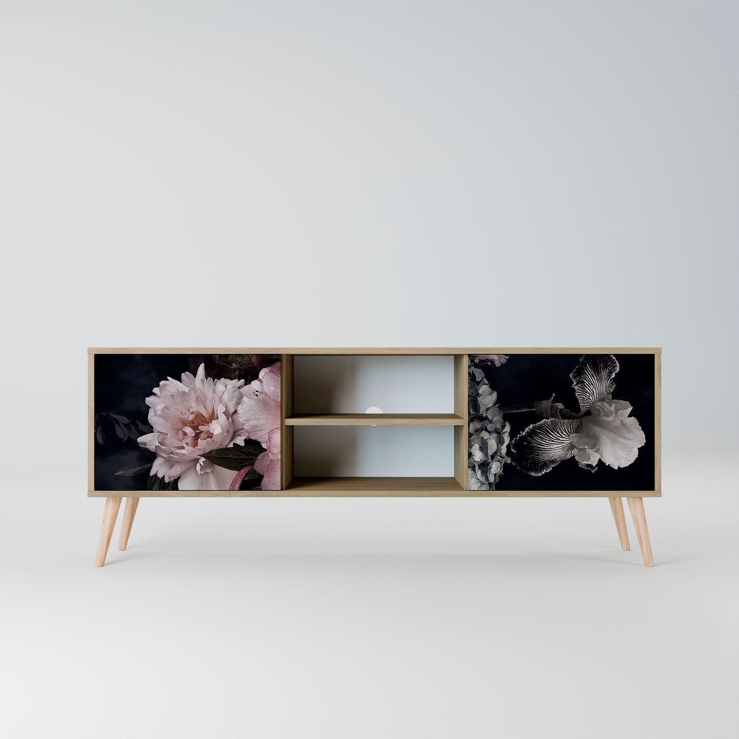 PURE BLOSSOM 2-Door TV Stand in Oak Effect