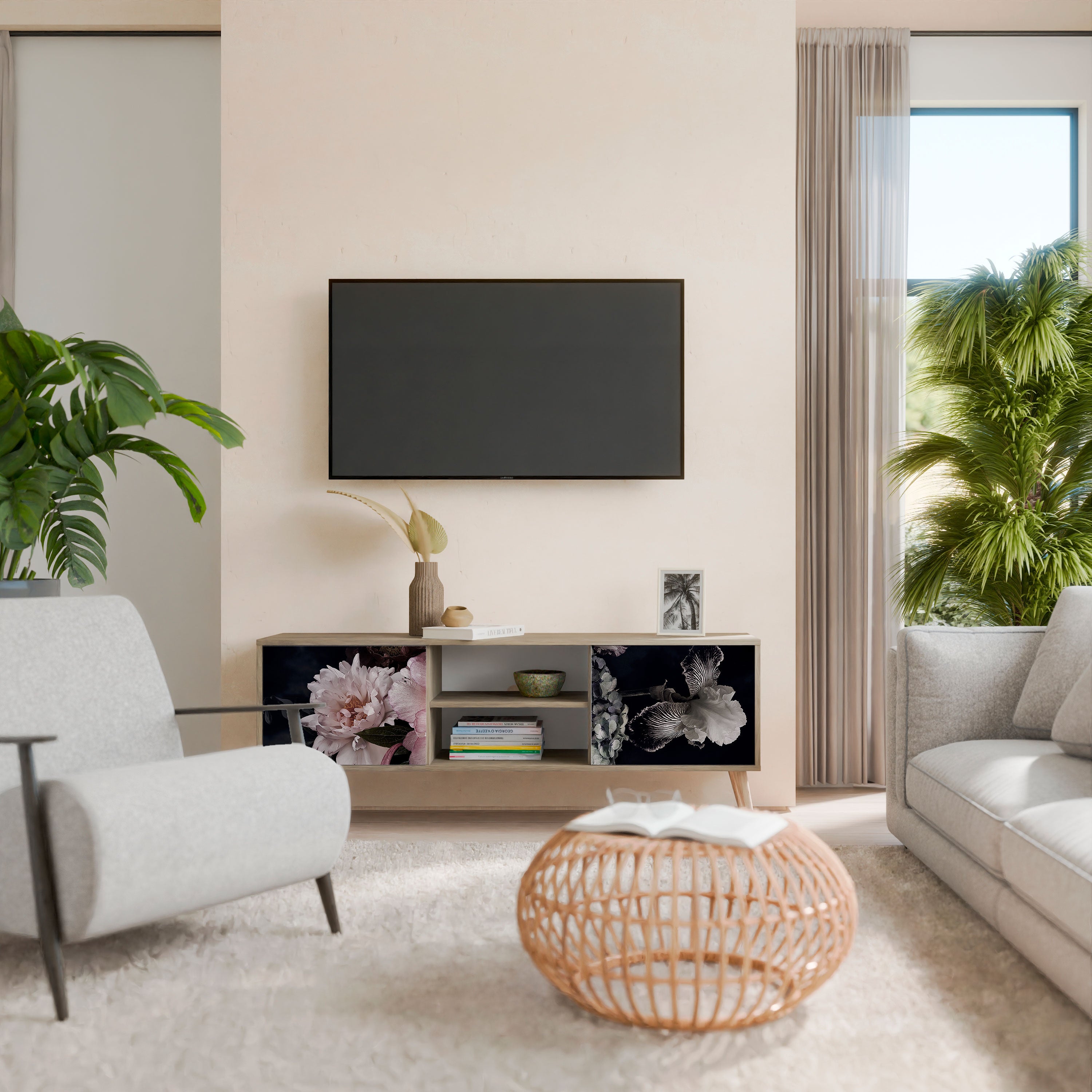 PURE BLOSSOM Mueble de TV de 2 Puertas