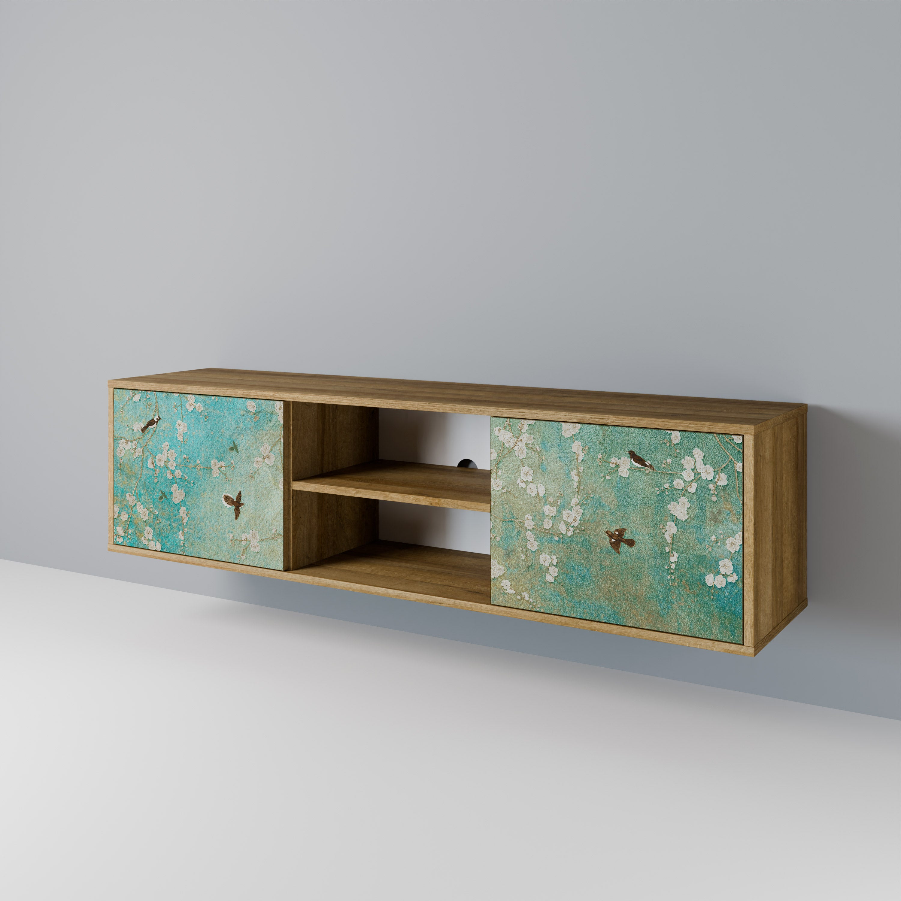 BLOOMING CHARM Mueble de TV de 2 Puertas