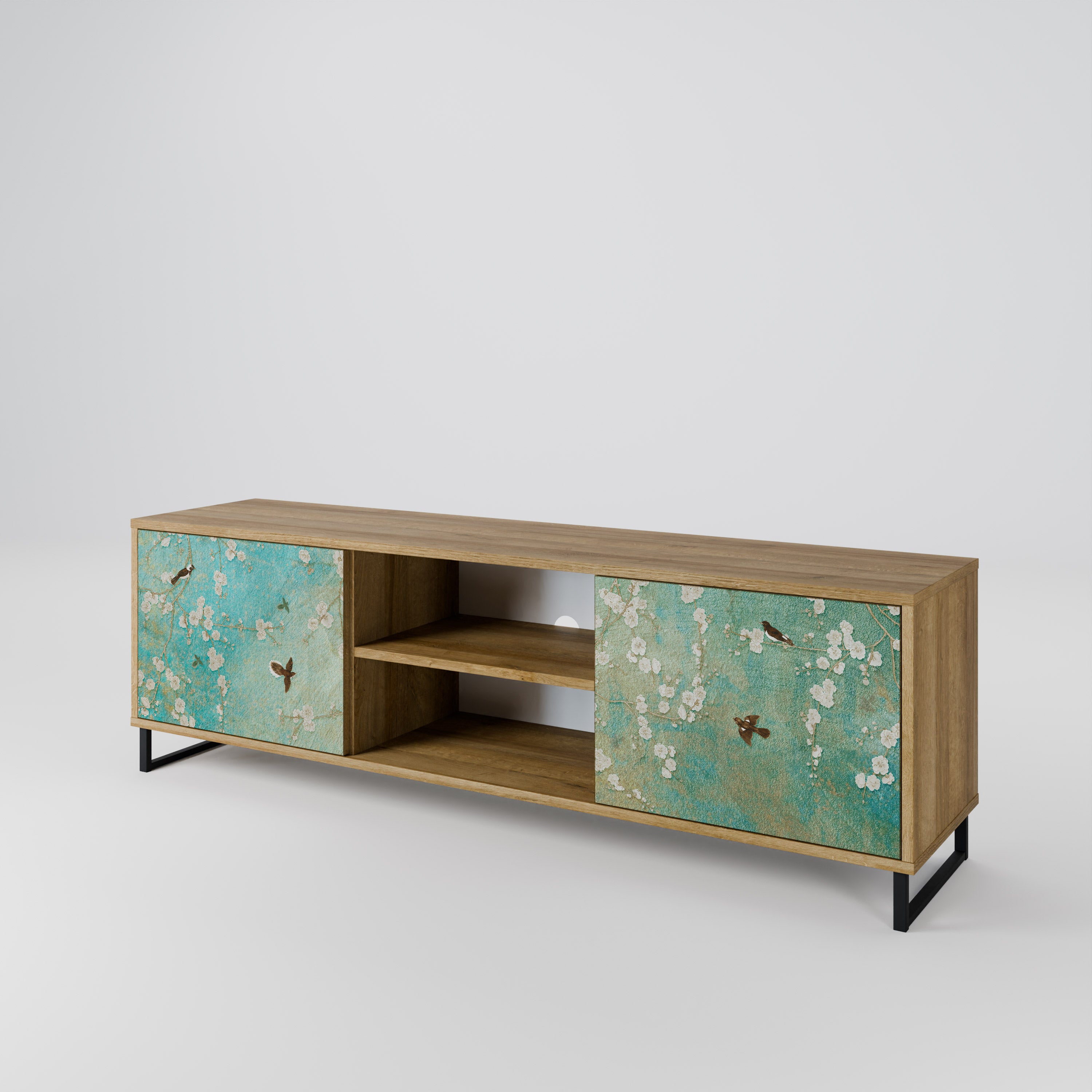 BLOOMING CHARM Mueble de TV de 2 Puertas