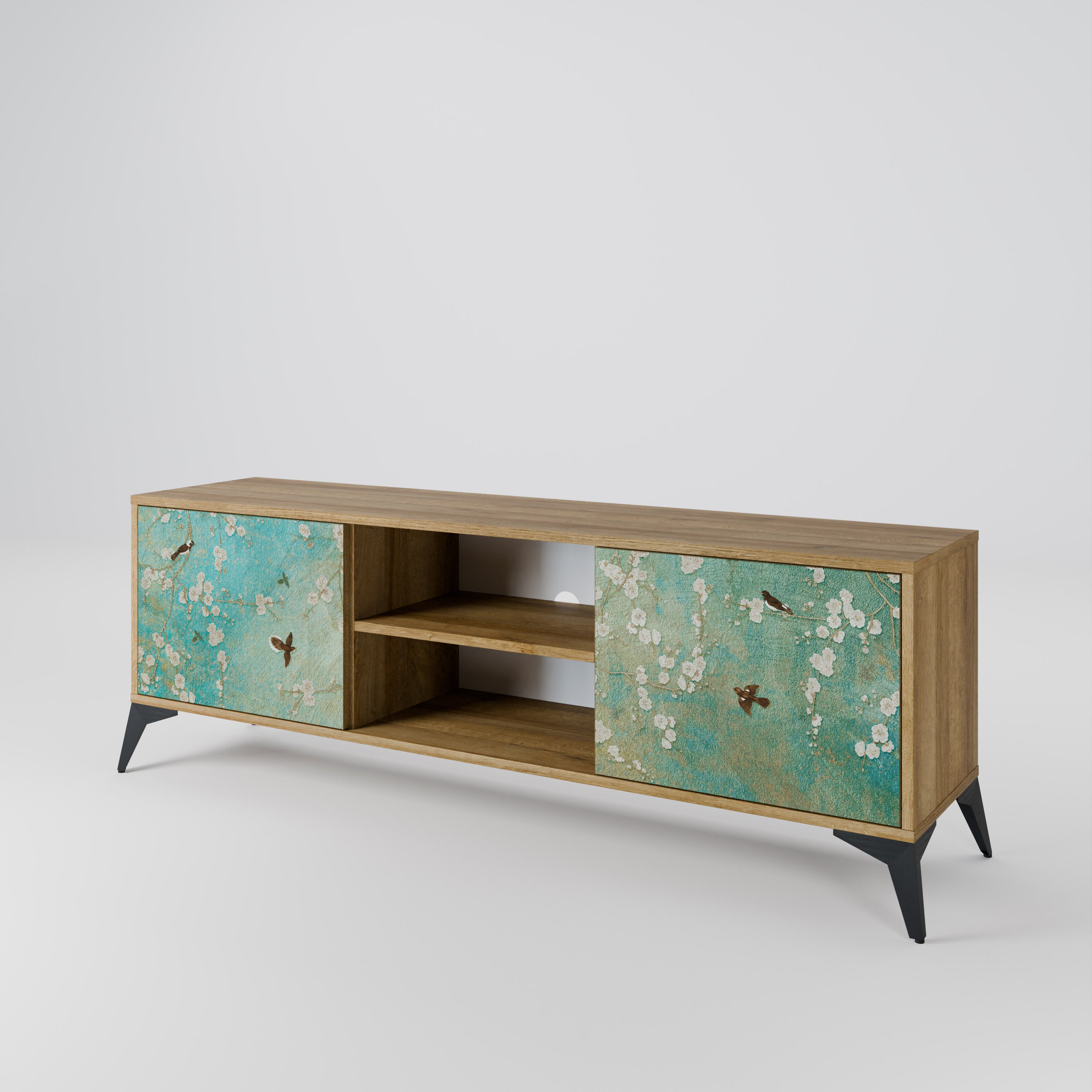 BLOOMING CHARM Mueble de TV de 2 Puertas