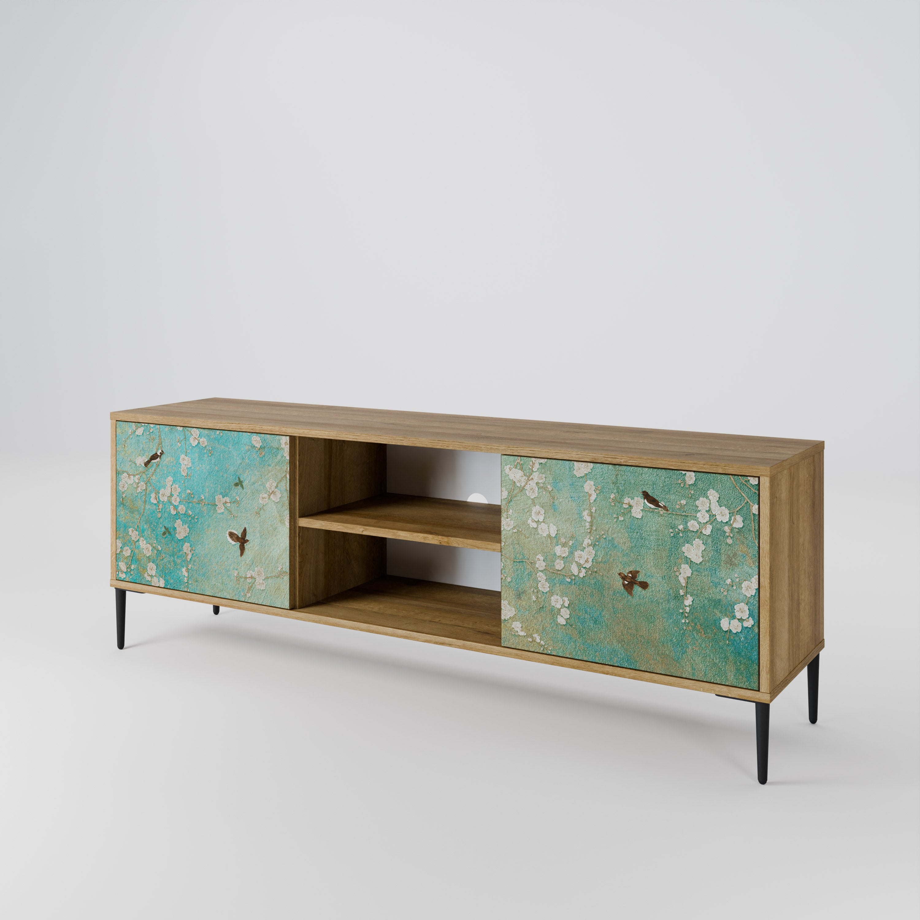 BLOOMING CHARM Mueble de TV de 2 Puertas