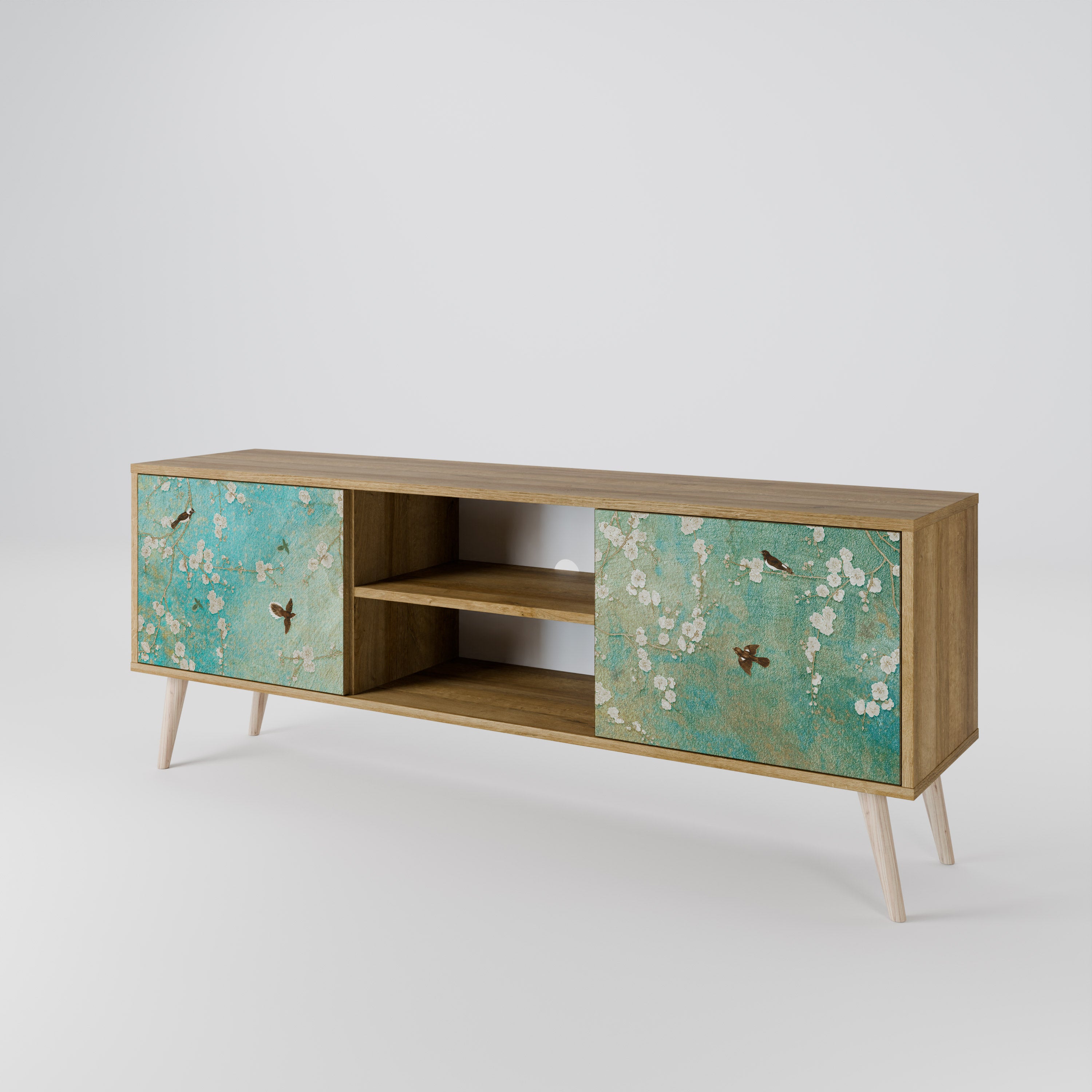 BLOOMING CHARM Mueble de TV de 2 Puertas