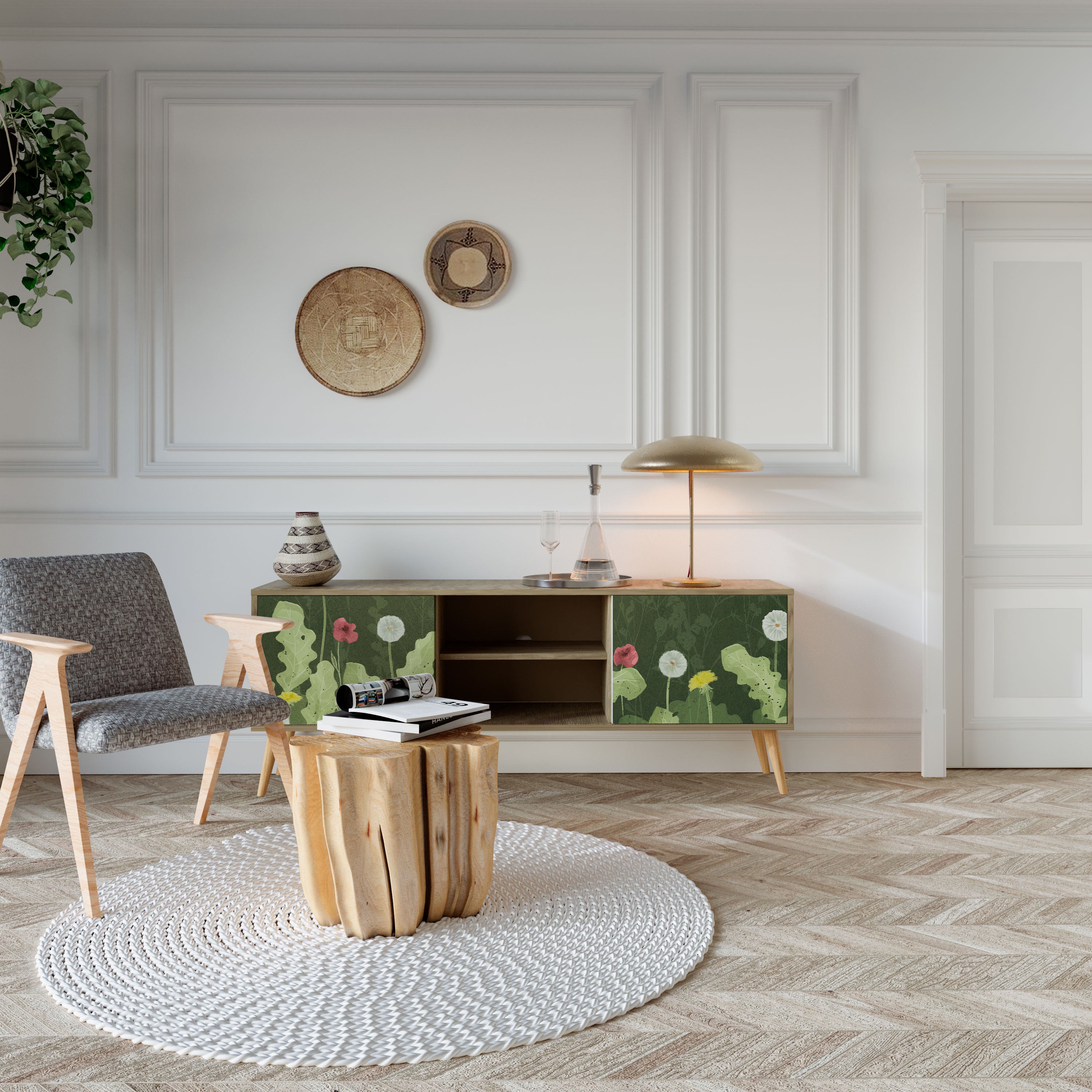 DANDELION AMUSE Mueble de TV de 2 Puertas