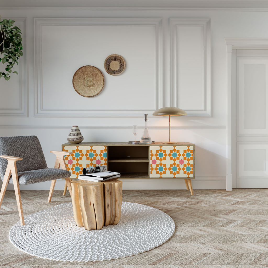 FLORAL DECOR TV-bänk med två dörrar