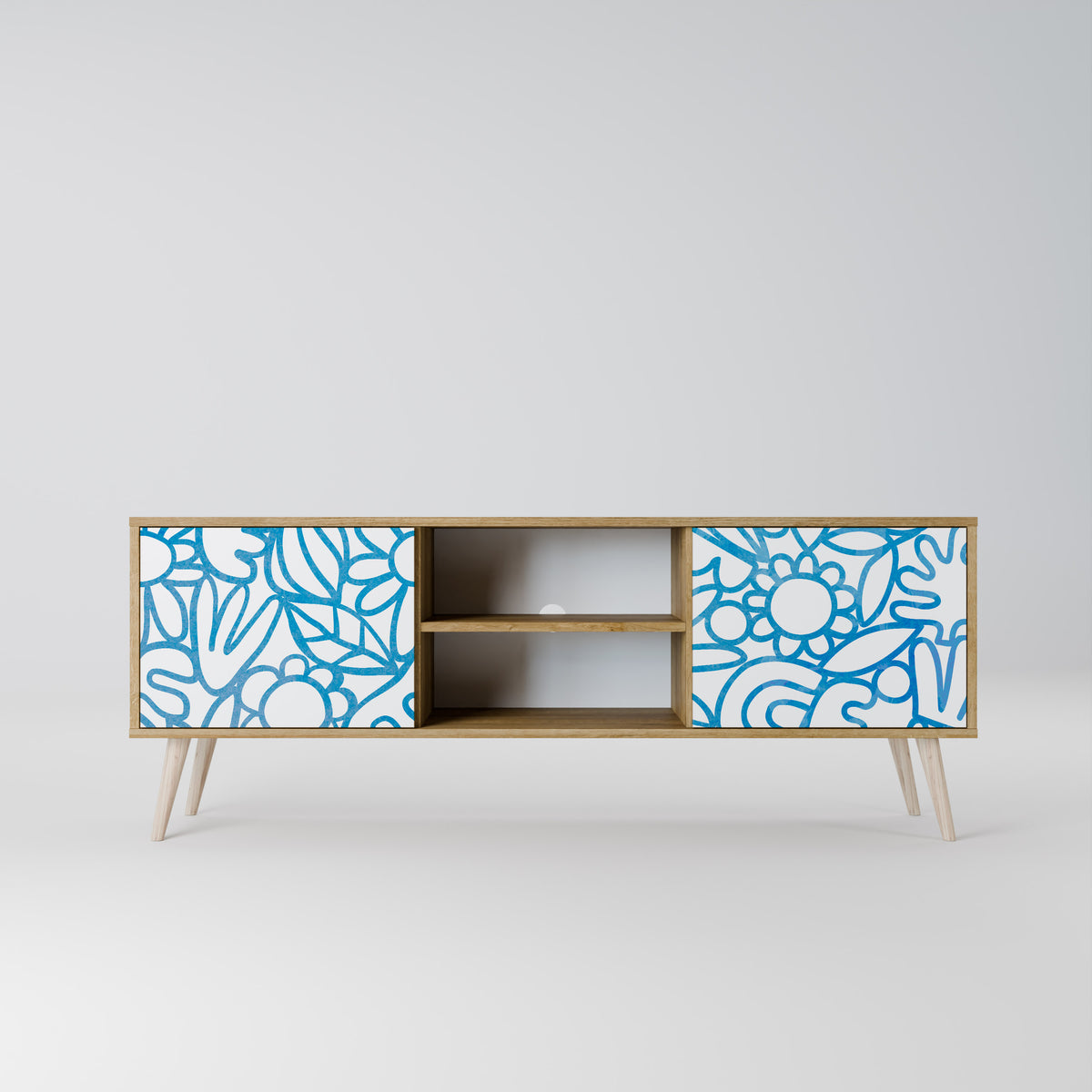 BLOOMY MORNING 2-Door TV Cabinet
