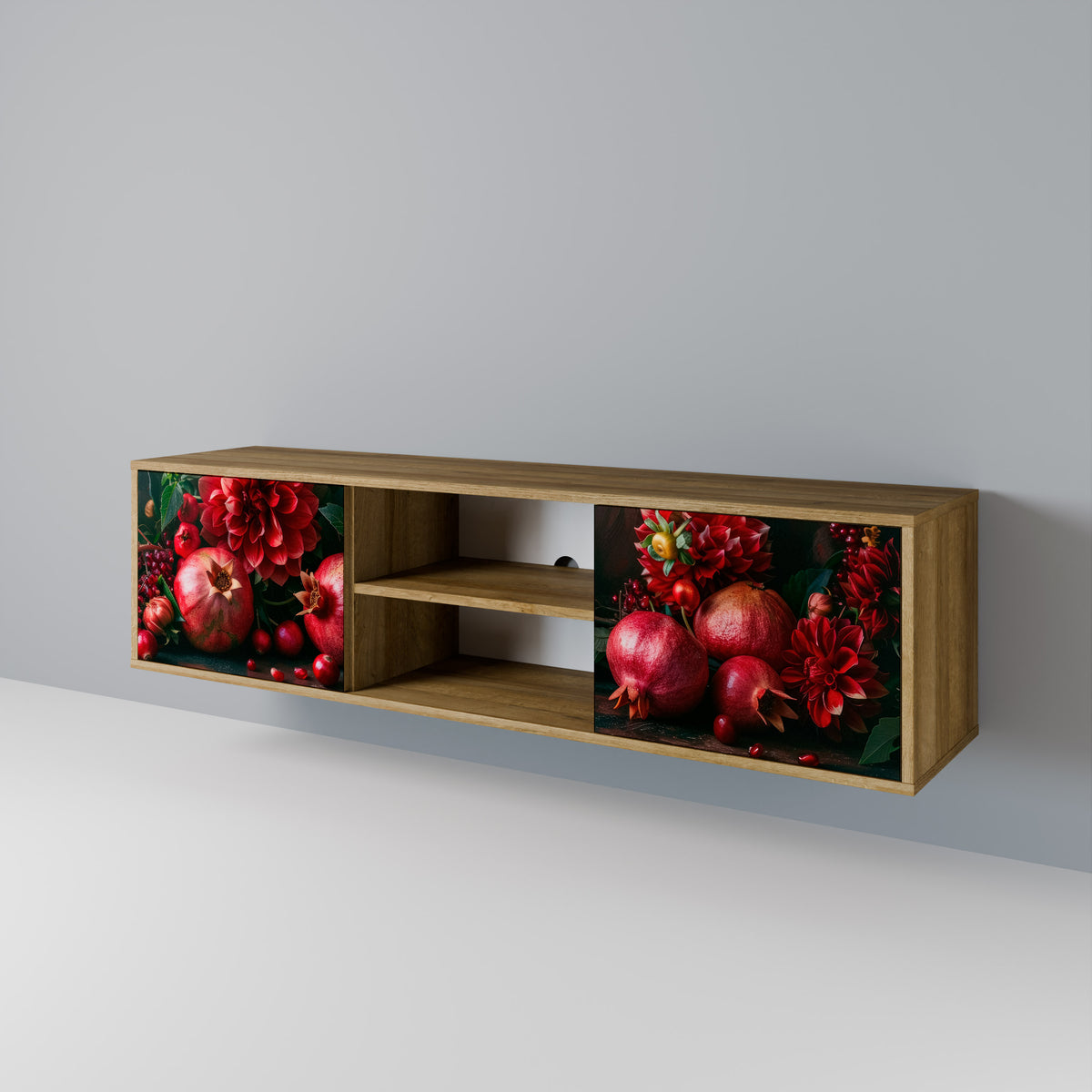 DAHLIAS AND POMEGRANATES Mueble de TV de 2 Puertas