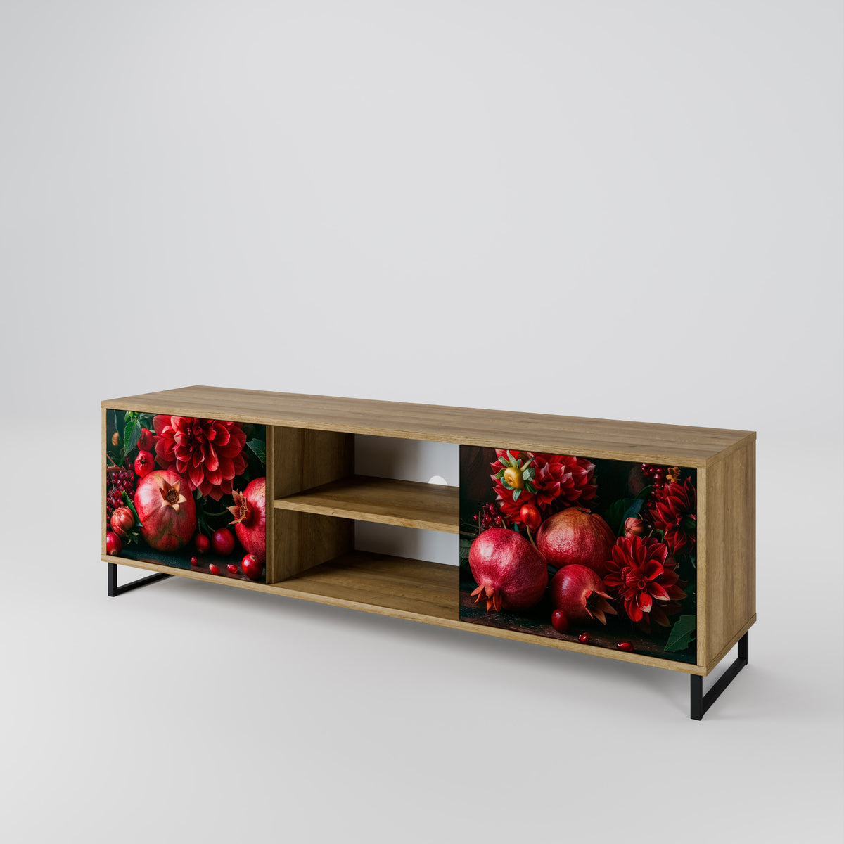 DAHLIAS AND POMEGRANATES Mueble de TV de 2 Puertas