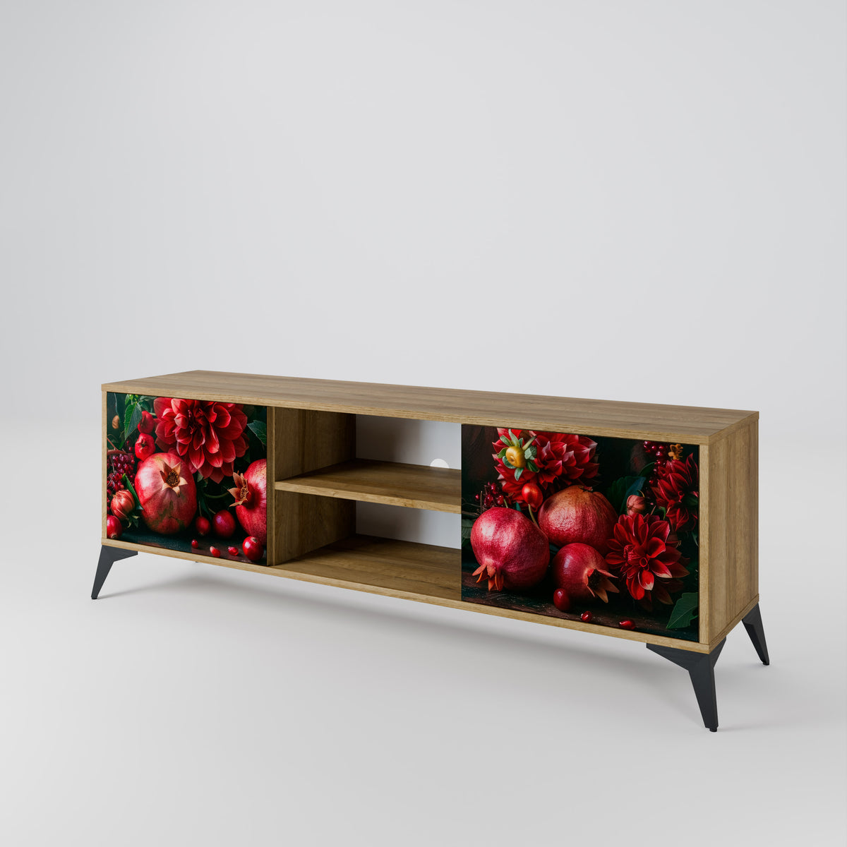 DAHLIAS AND POMEGRANATES Mueble de TV de 2 Puertas